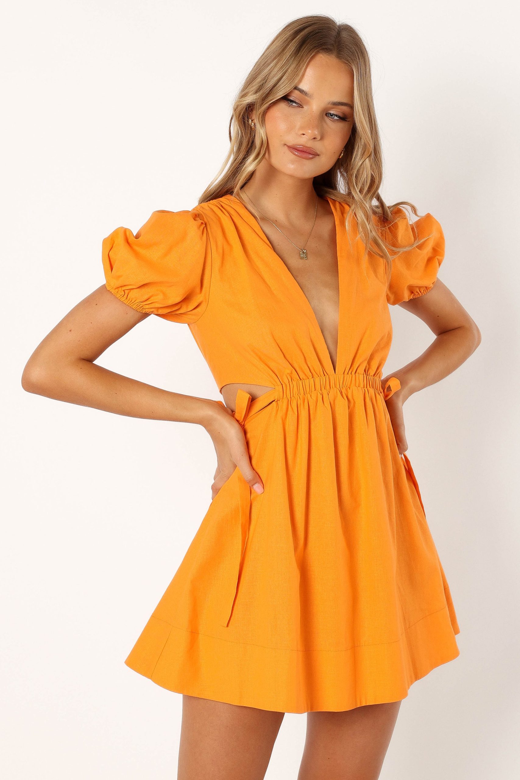 Sachie Cut Out Mini Dress - Orange - Image 4