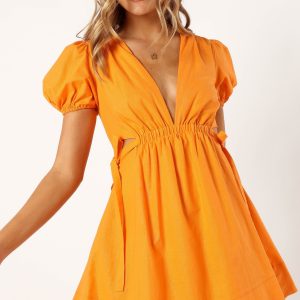 Sachie Cut Out Mini Dress - Orange