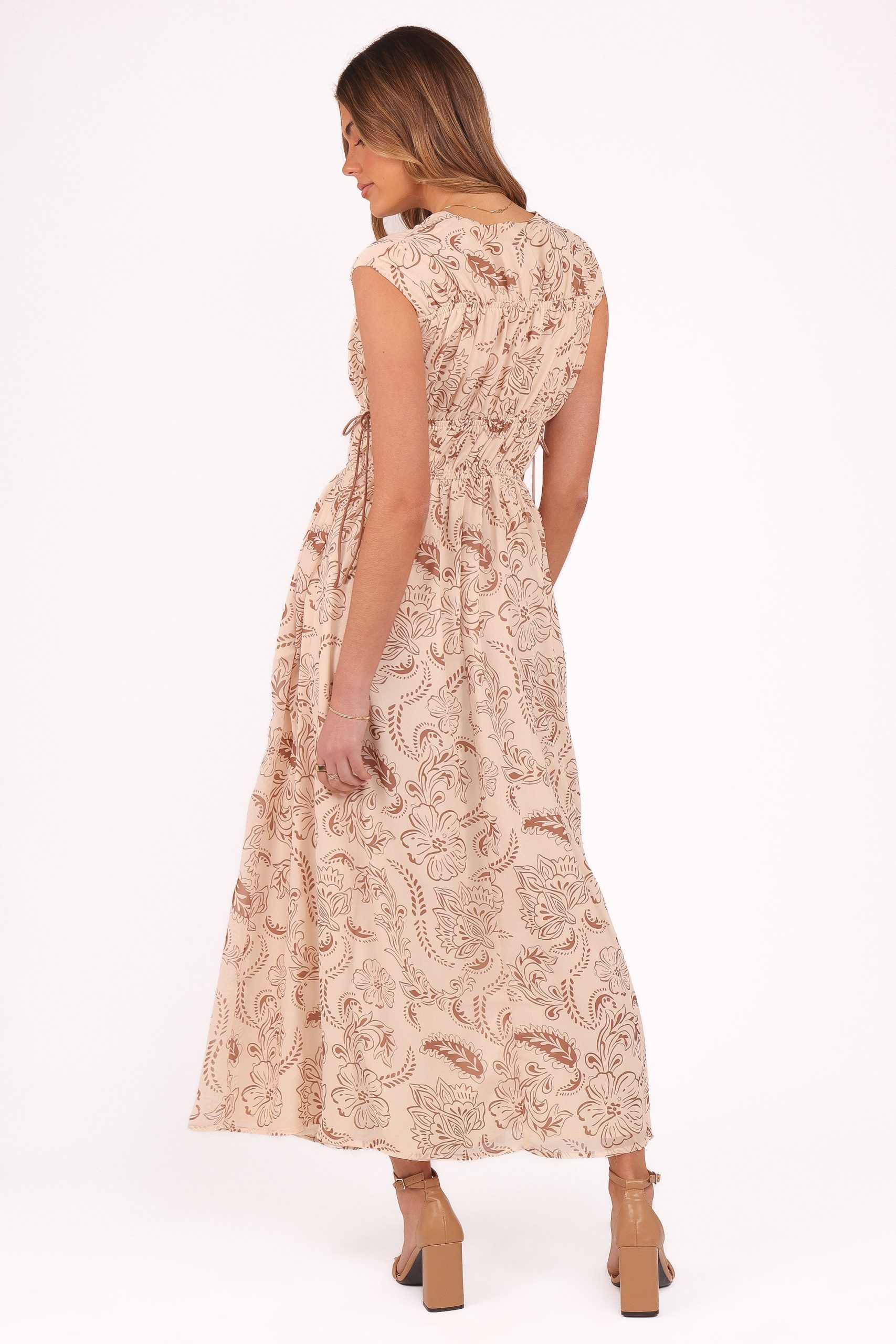 Safira Midi Dress - Brown Paisley - Image 5