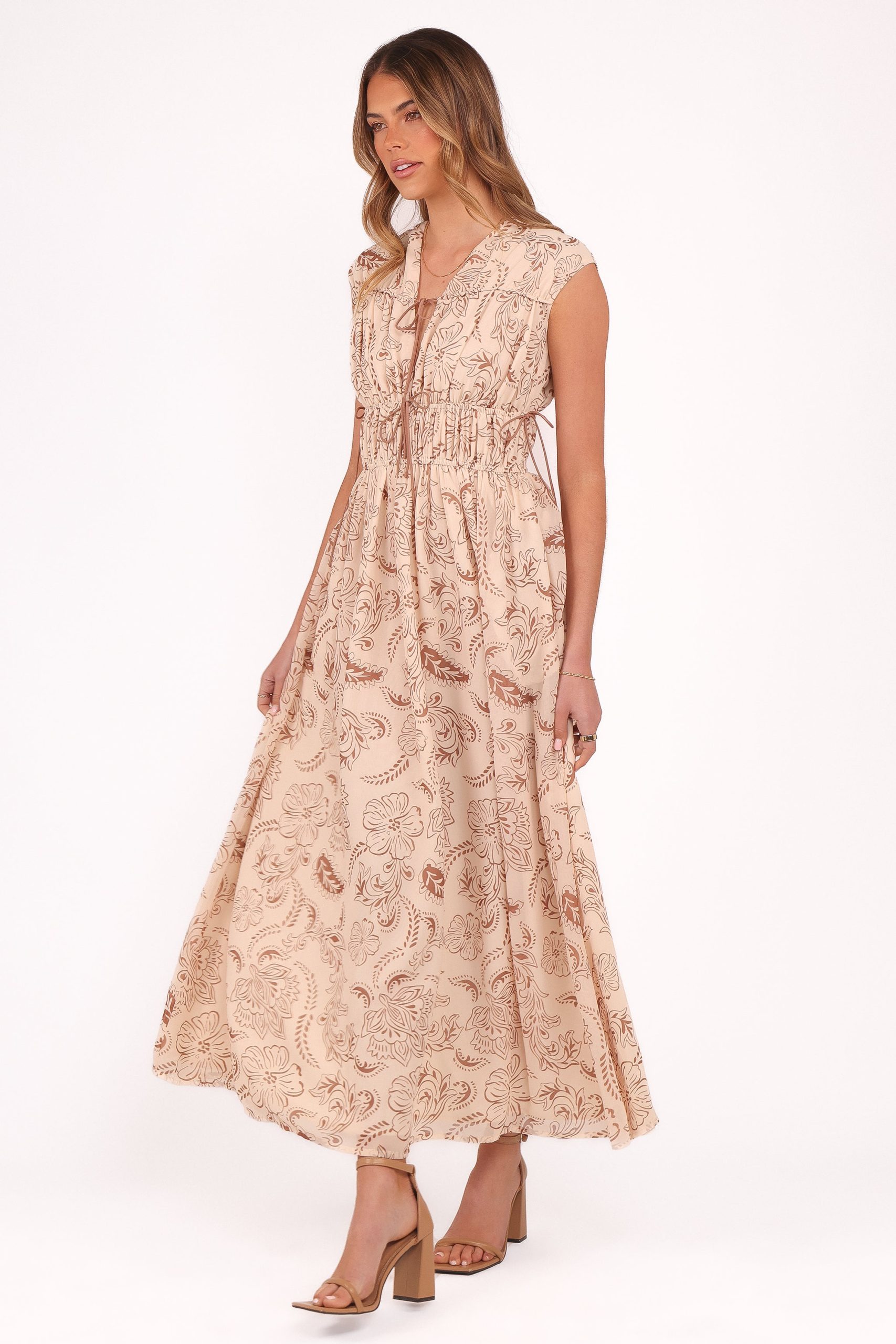 Safira Midi Dress - Brown Paisley - Image 4