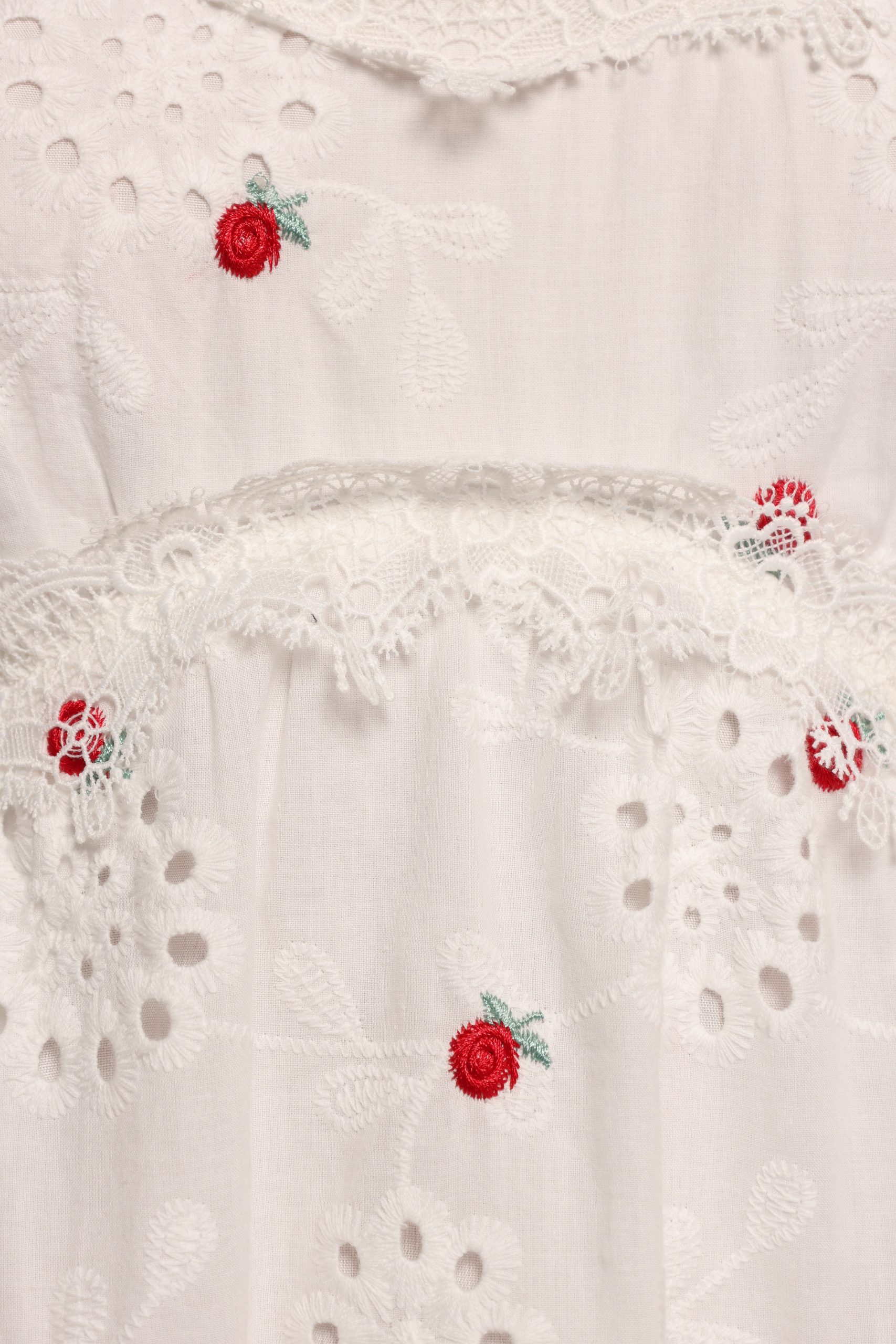 Salli Midi Dress - White/Red - Image 9