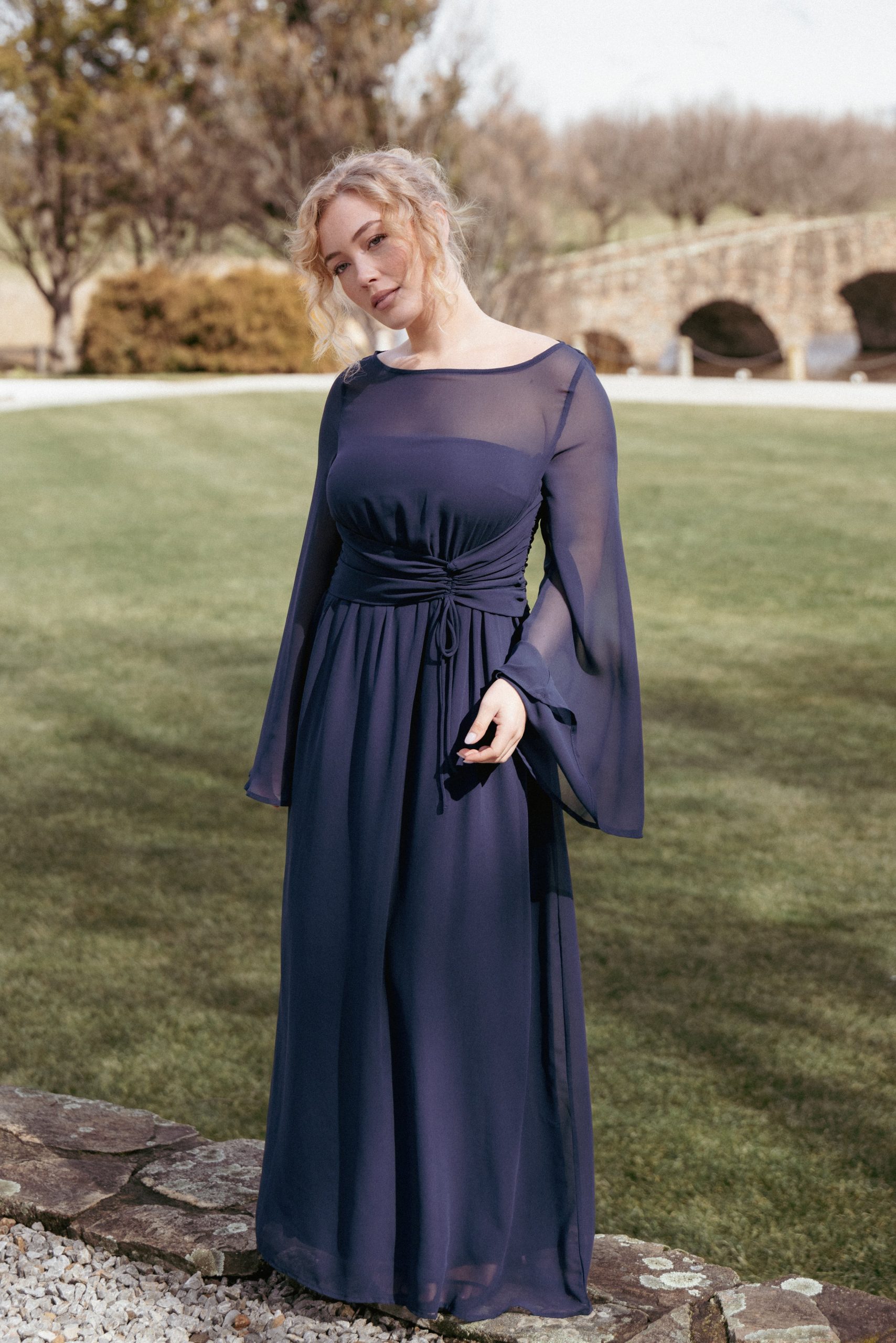 Samara Maxi Dress - Navy - Image 9