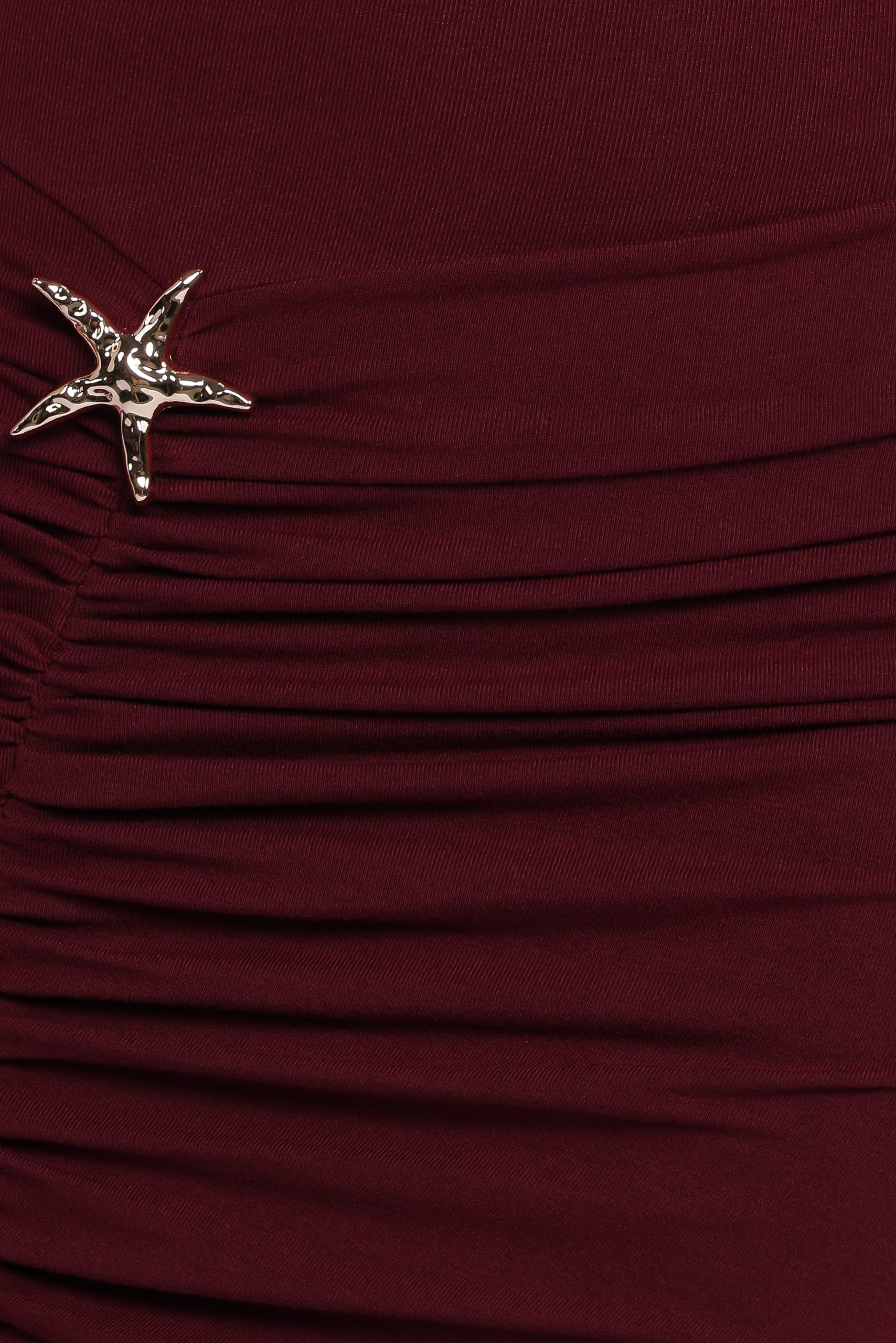 Sandara Off Shoulder Maxi Dress - Burgundy - Image 5