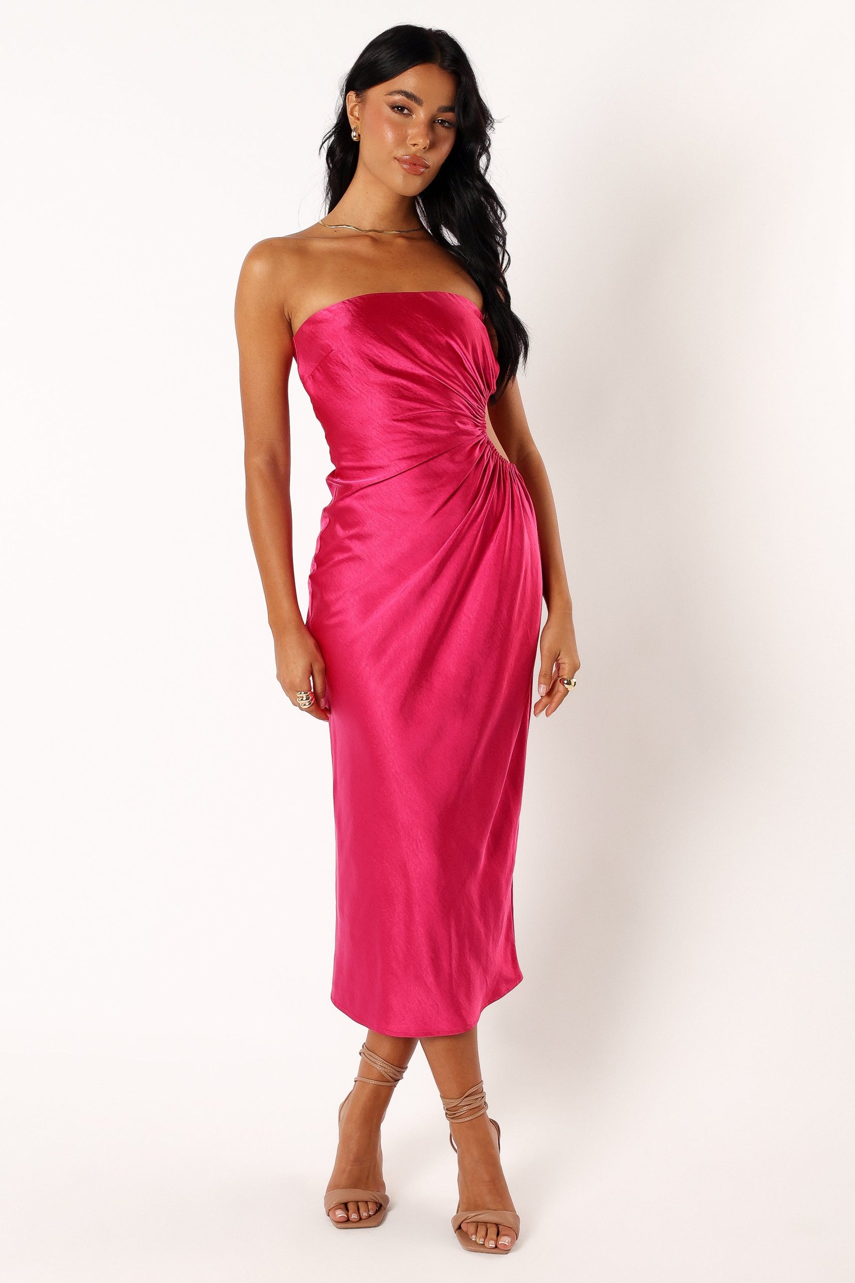 Saraya Midi Dress - Hot Pink - Image 4