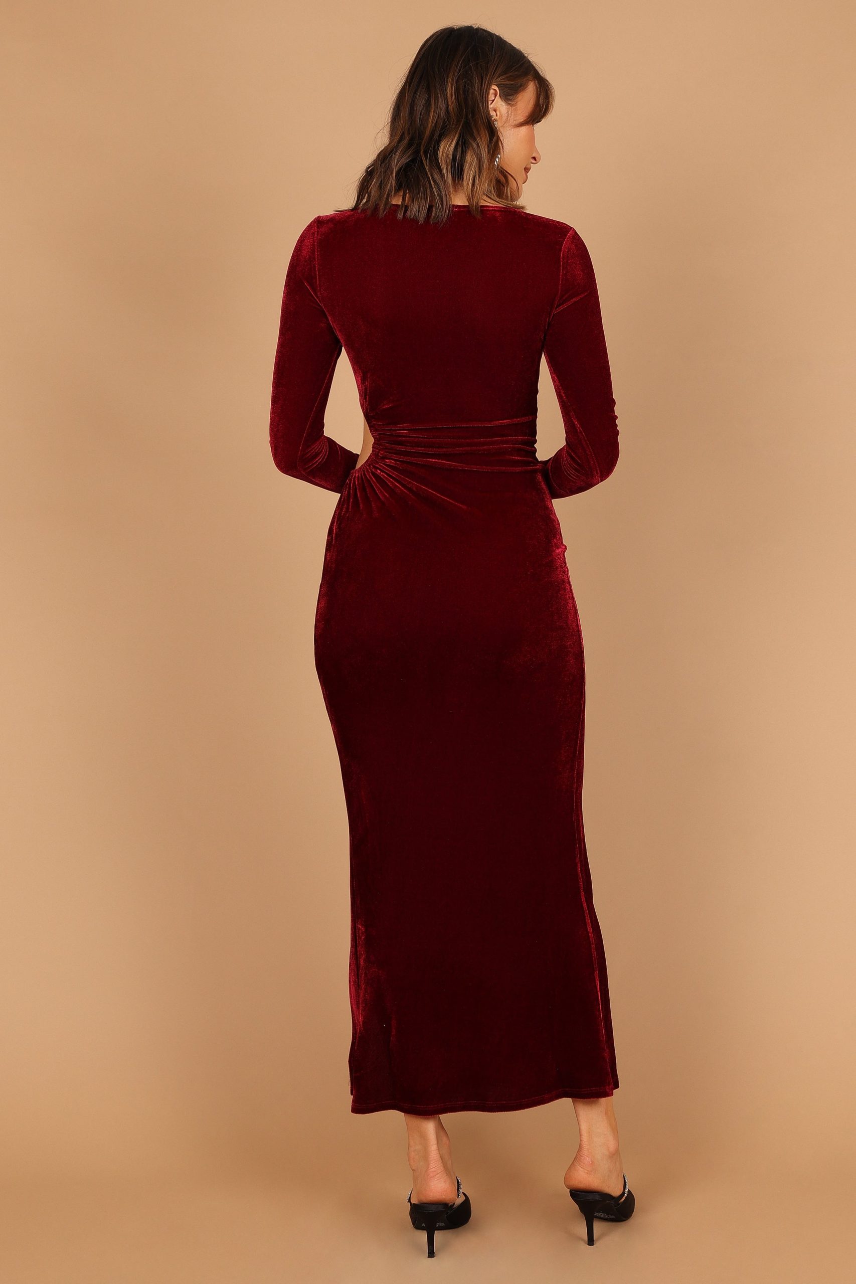 Sarine Long Sleeve Maxi Dress - Wine - Image 6