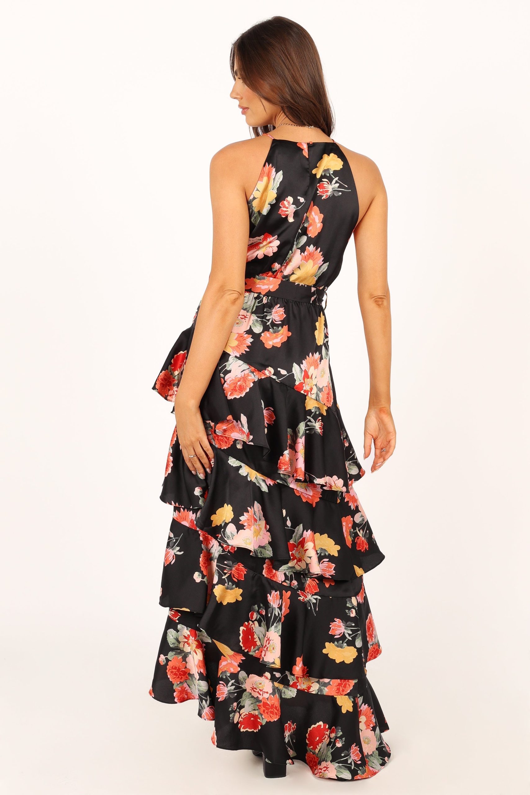 Sarona Halterneck Maxi Dress - Black Floral - Image 5