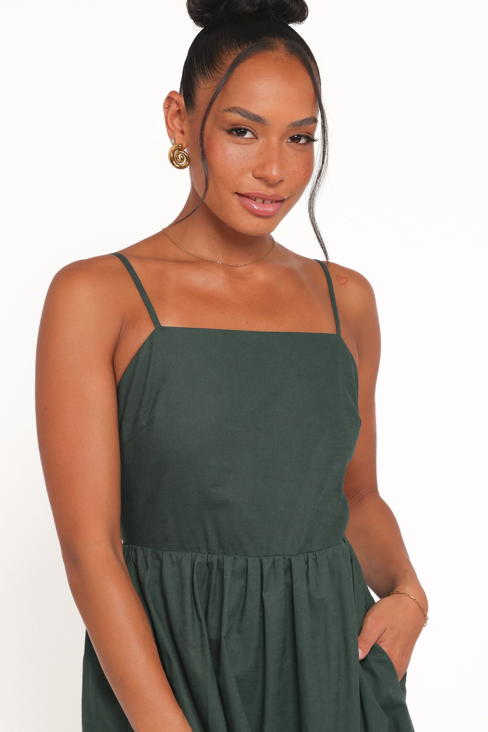 Savannah Maxi Dress - Forest Green - Image 4