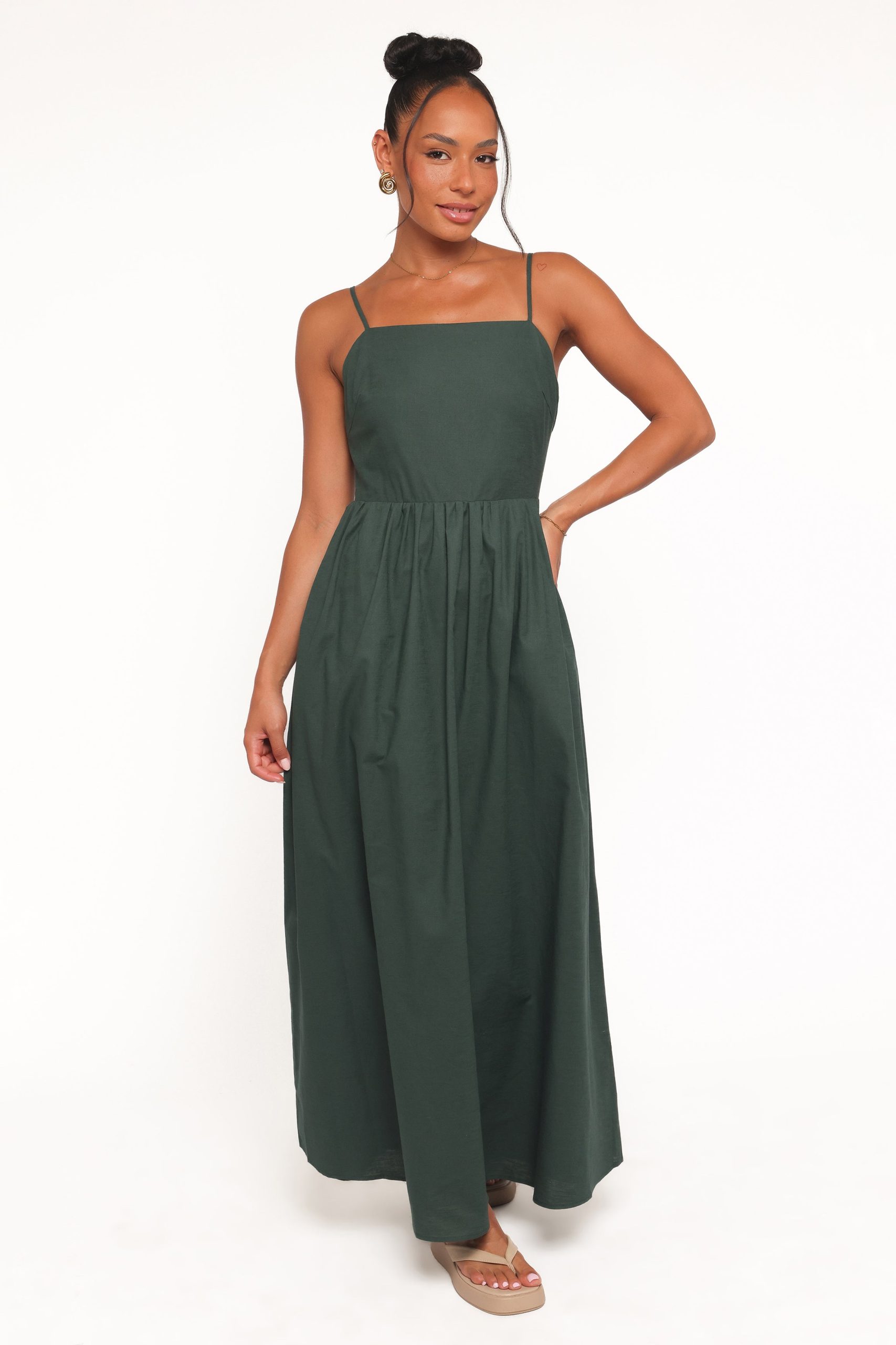 Savannah Maxi Dress - Forest Green - Image 2