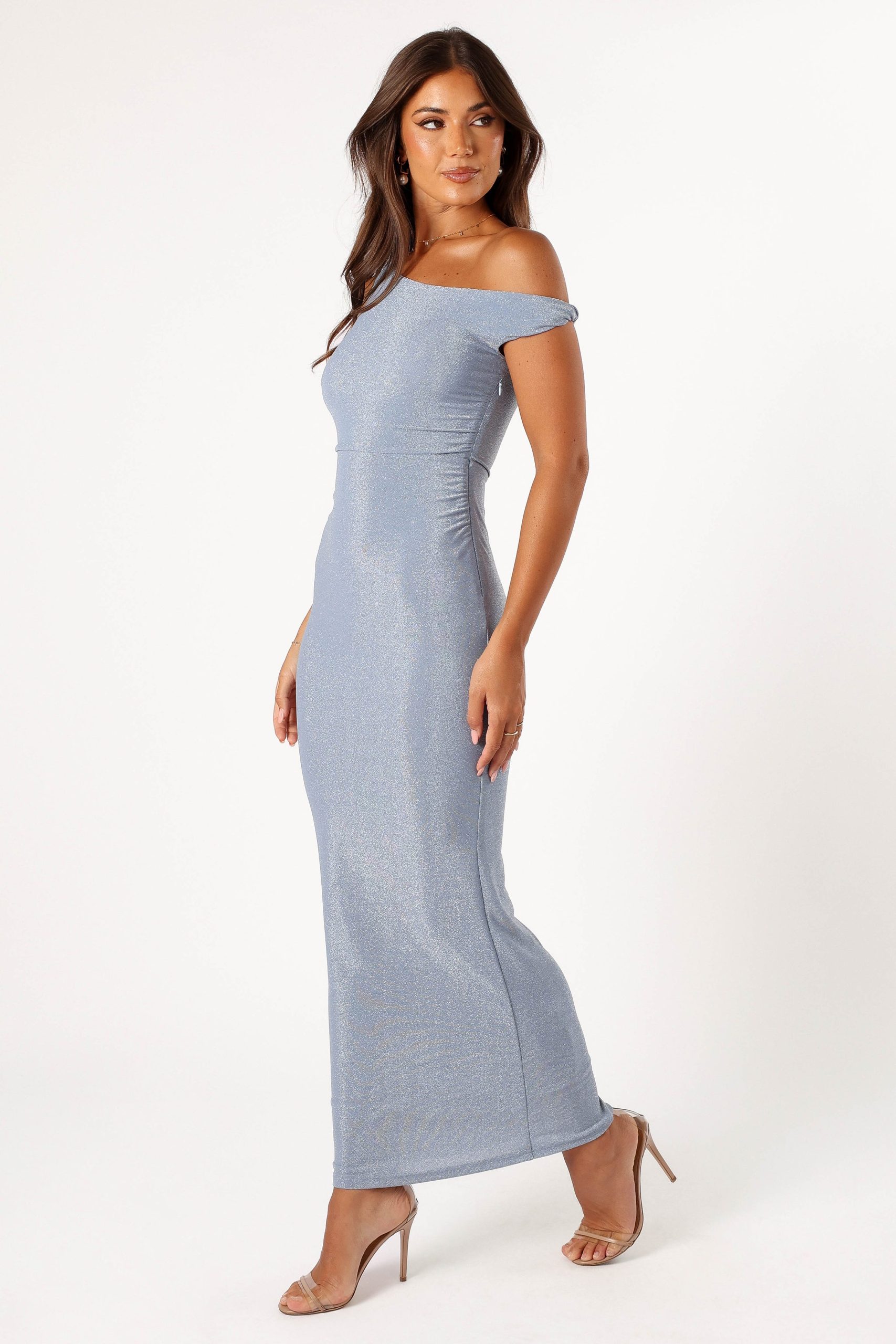 Sebastian Off Shoulder Maxi Dress - Blue - Image 6