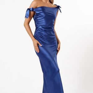 Selma Off Shoulder Maxi Dress - Blue