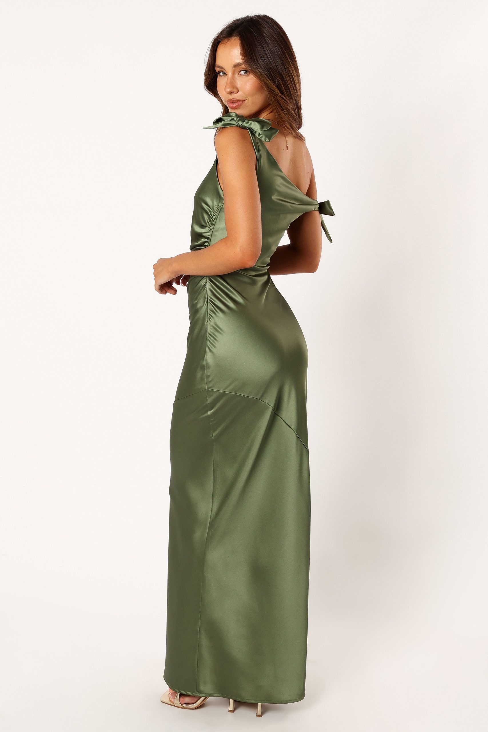 Selma Off Shoulder Maxi Dress - Olive - Image 4