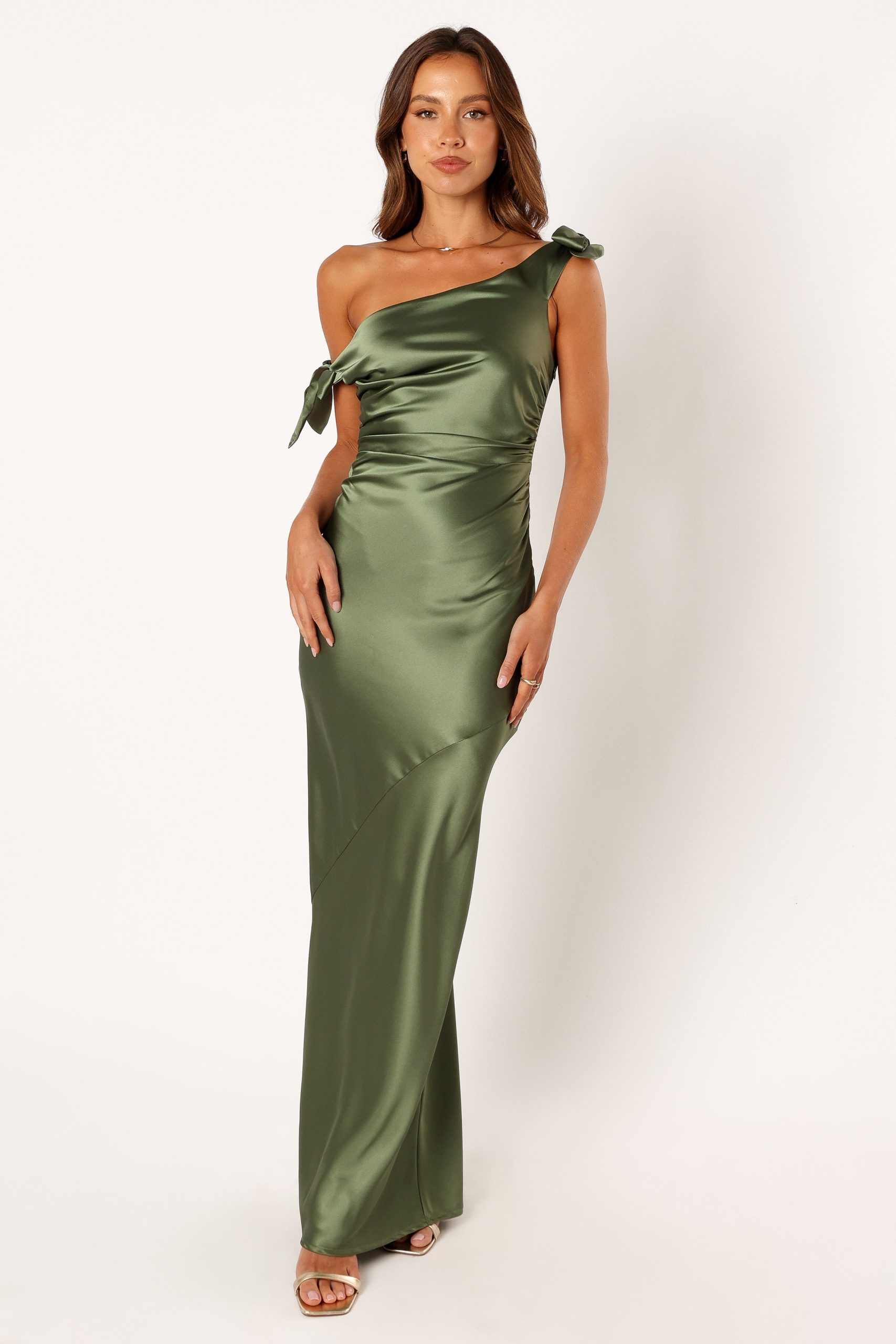 Selma Off Shoulder Maxi Dress - Olive - Image 5