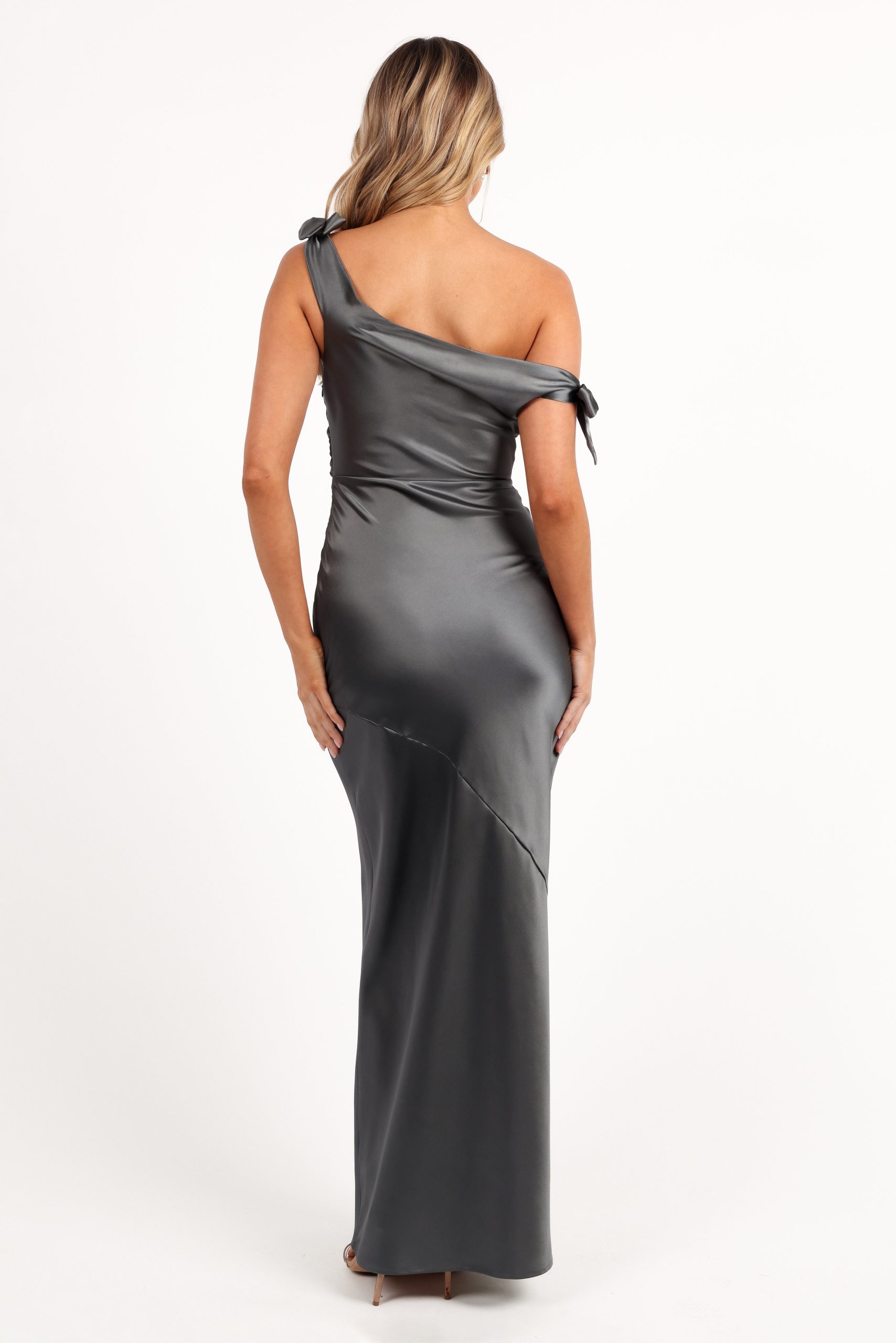 Selma Off Shoulder Maxi Dress - Steel Gray - Image 4