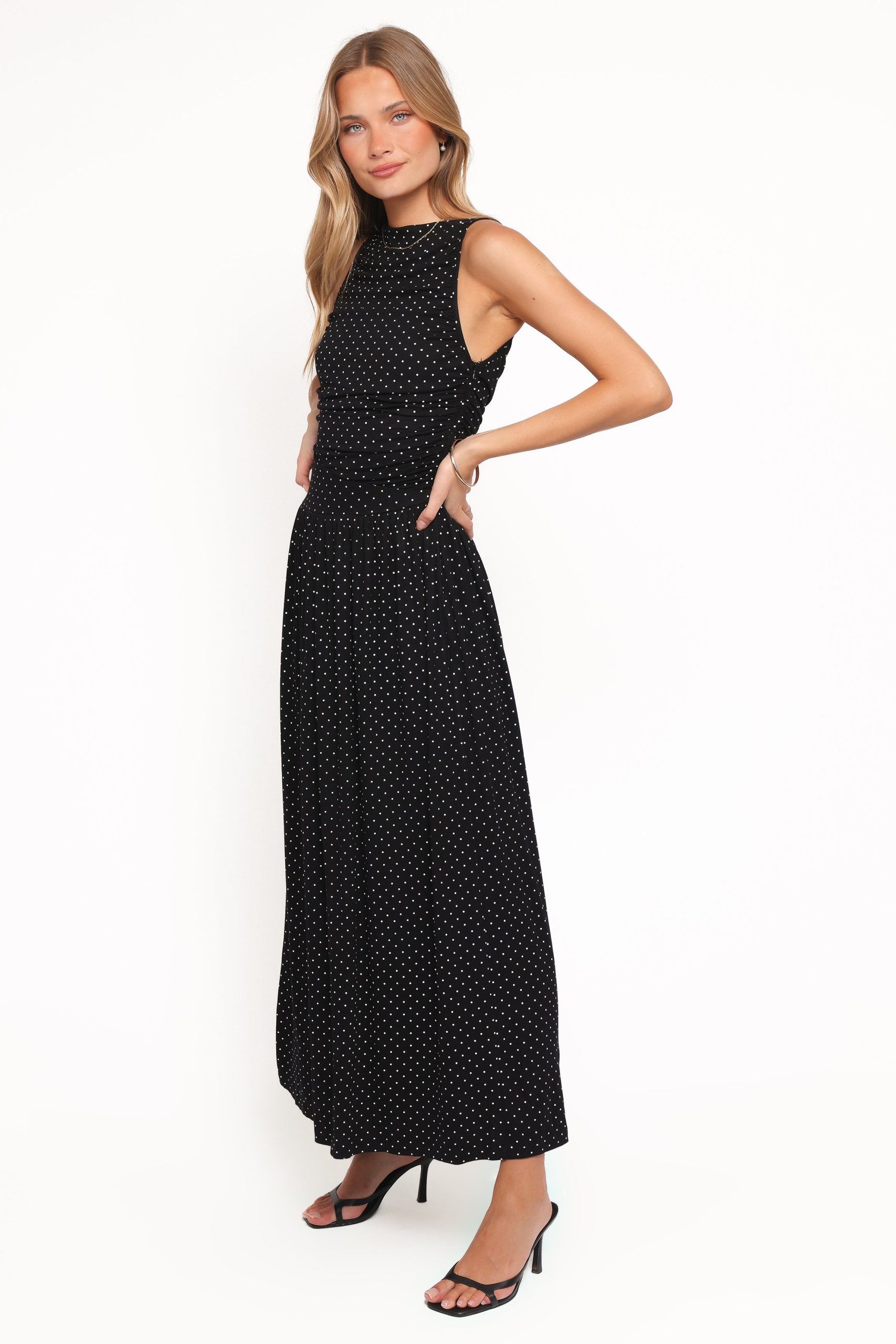 Shirley Maxi Dress - Black Polka Dot - Image 3