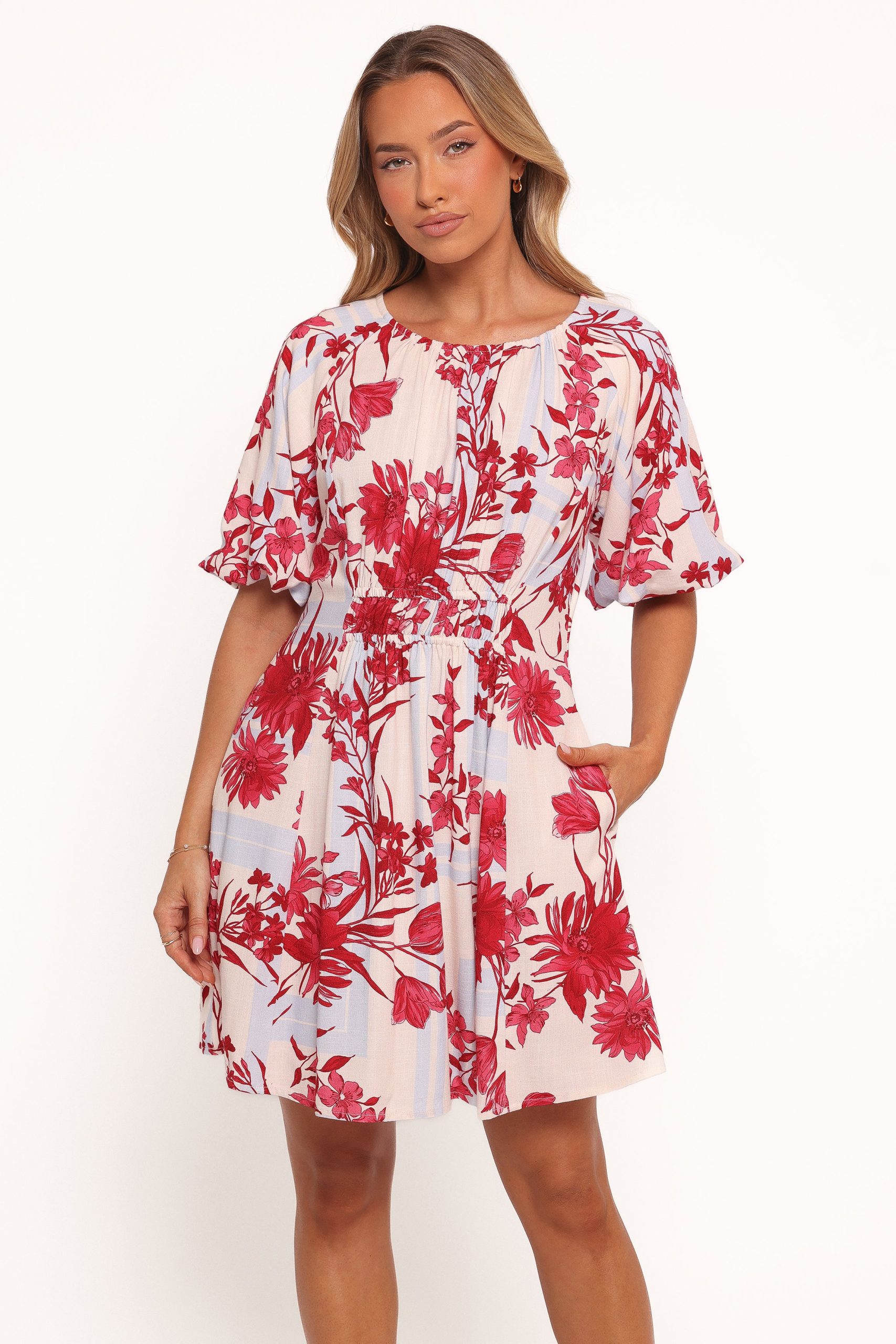 Simmons Mini Dress - Fuchsia Floral - Image 2