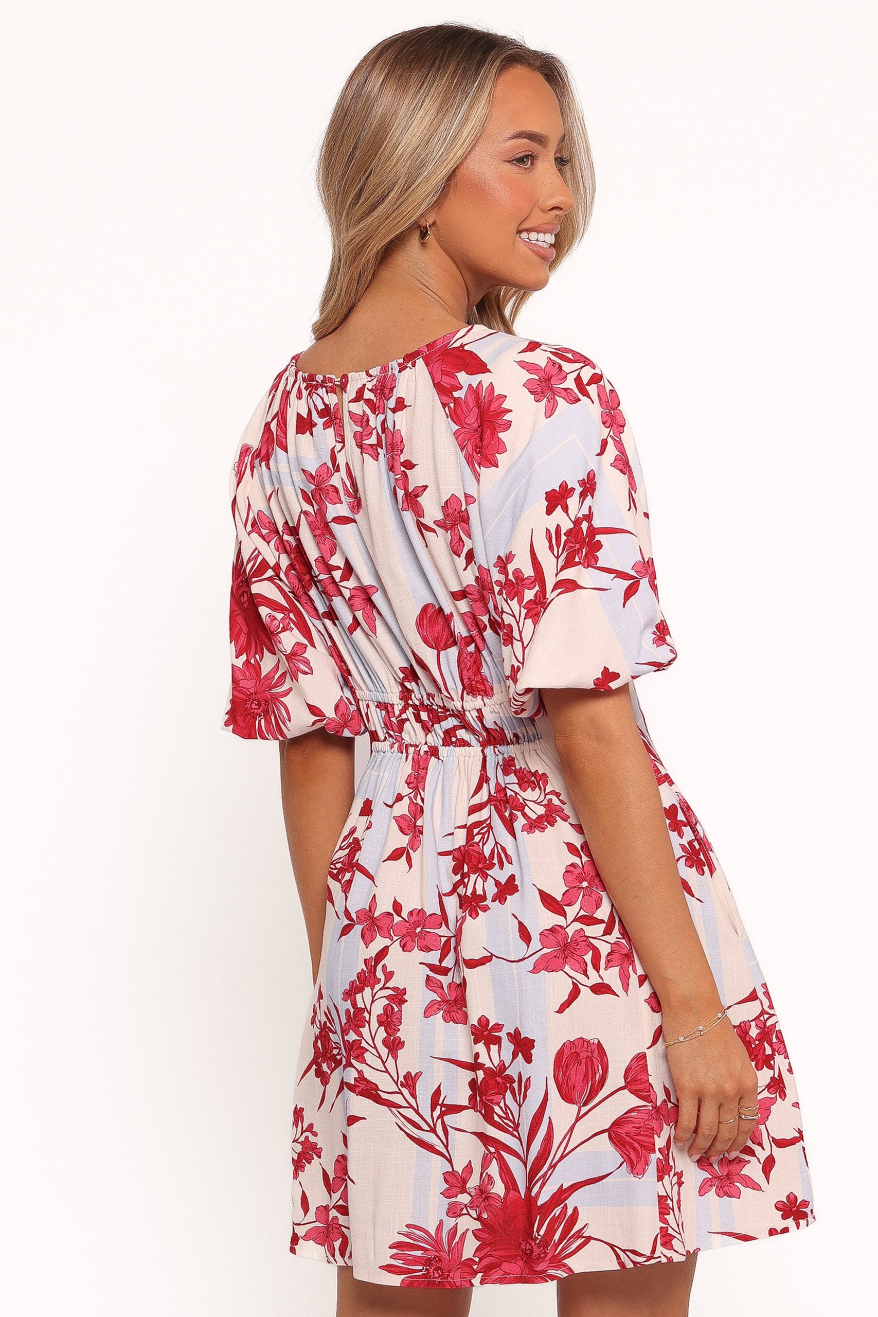 Simmons Mini Dress - Fuchsia Floral - Image 4