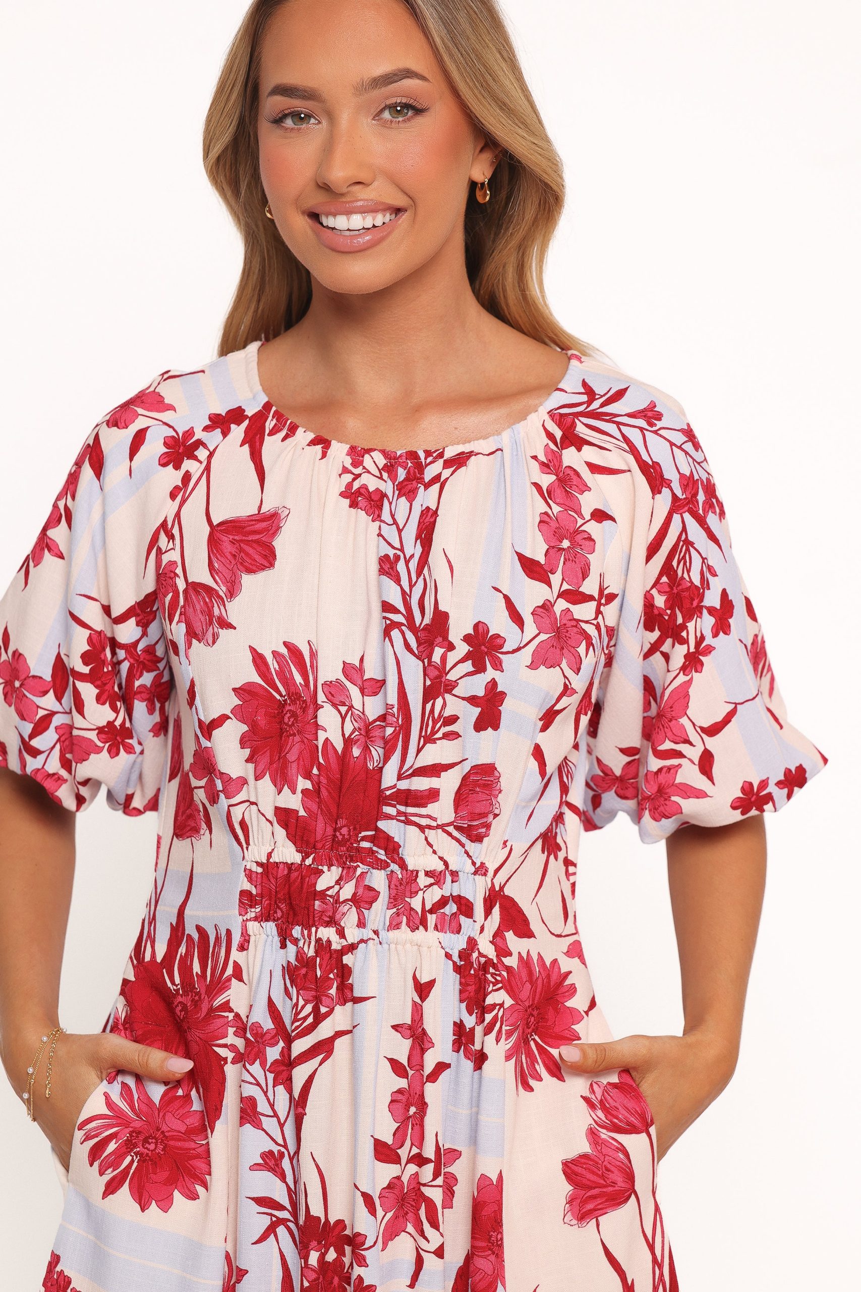 Simmons Mini Dress - Fuchsia Floral - Image 5