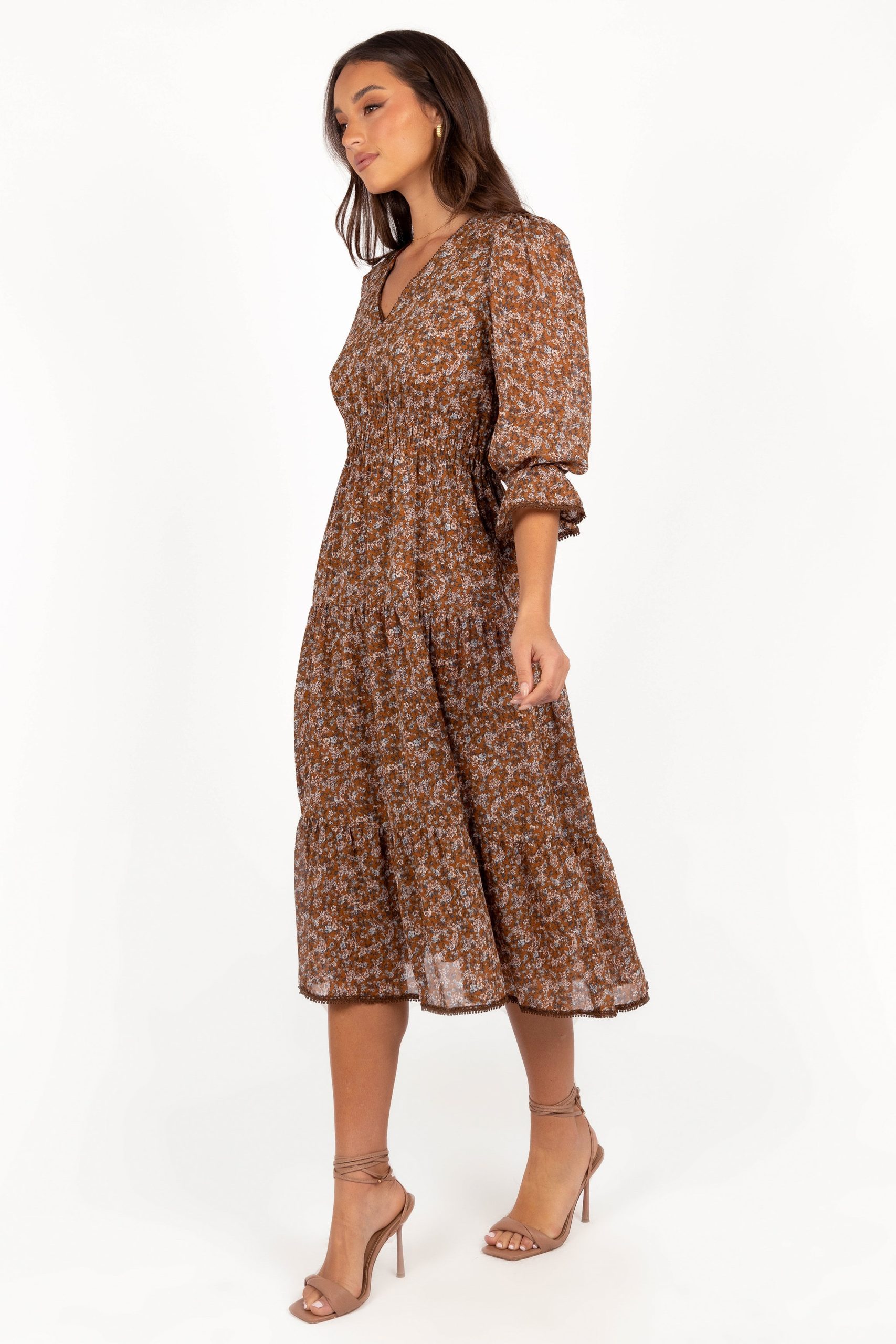Simone Midi Dress - Camel - Image 5