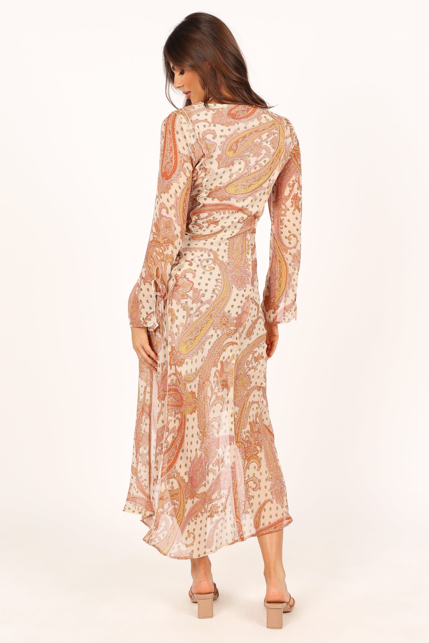 Sio Long Sleeve Midi Dress - Tan - Image 6