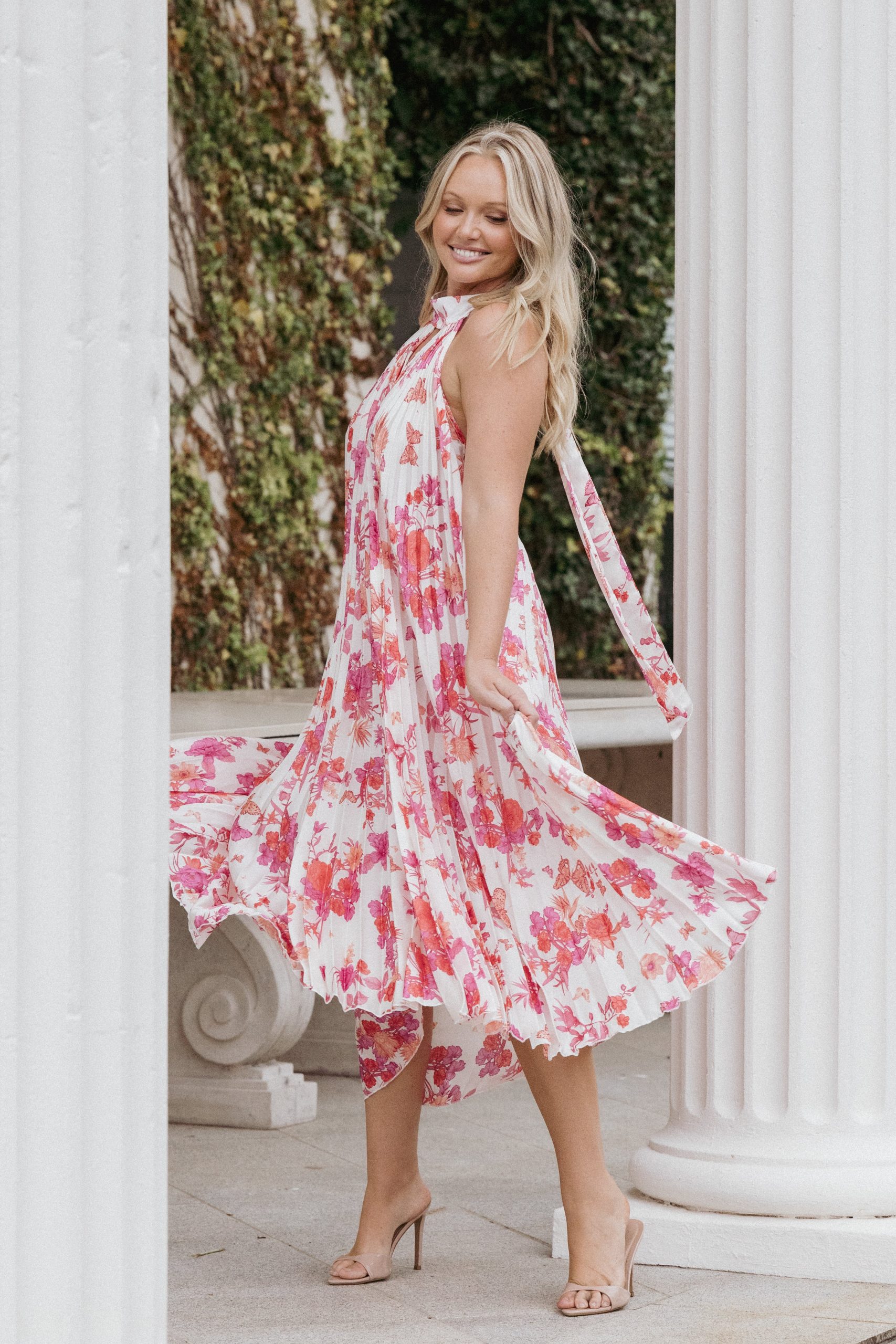 Sirmione Maxi Dress - Pink Floral - Image 8