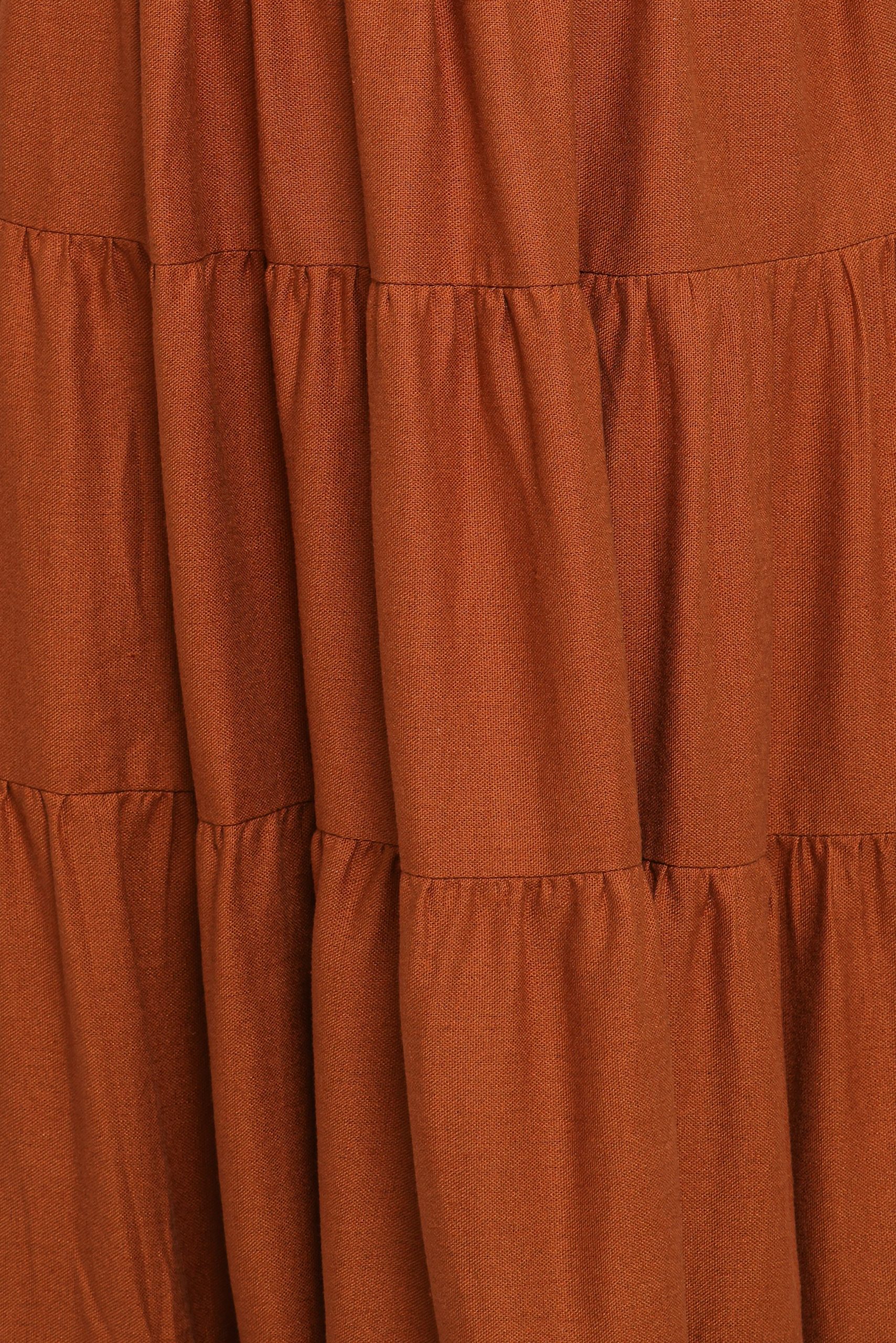 Sitara Strapless Midi Dress - Brown - Image 6