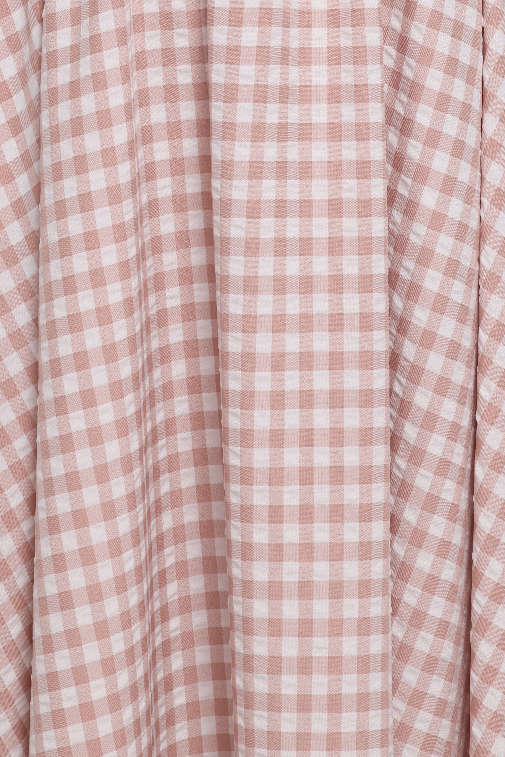 Siun Short Sleeve Midi Dress - Brown Gingham - Image 6