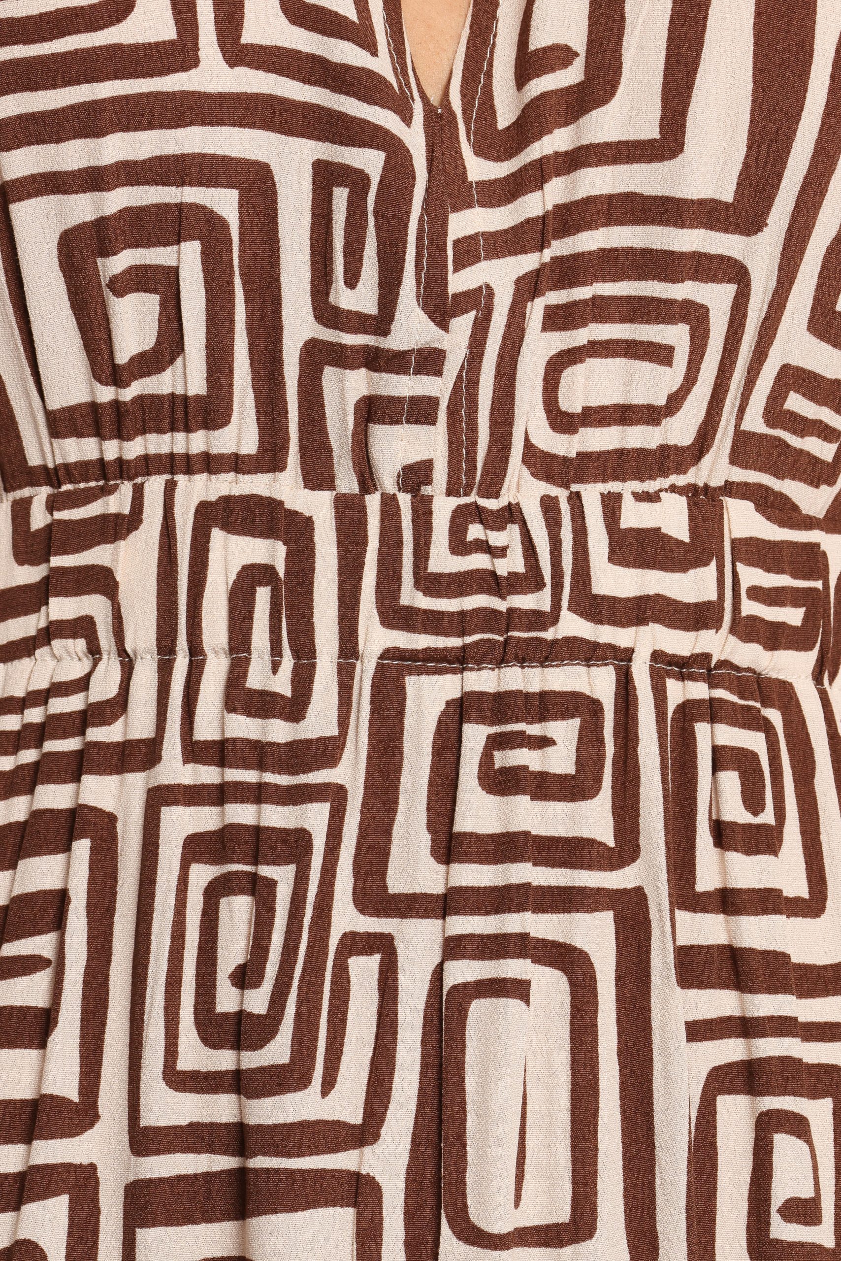 Solange Maxi Dress - Chocolate Brown Print - Image 9