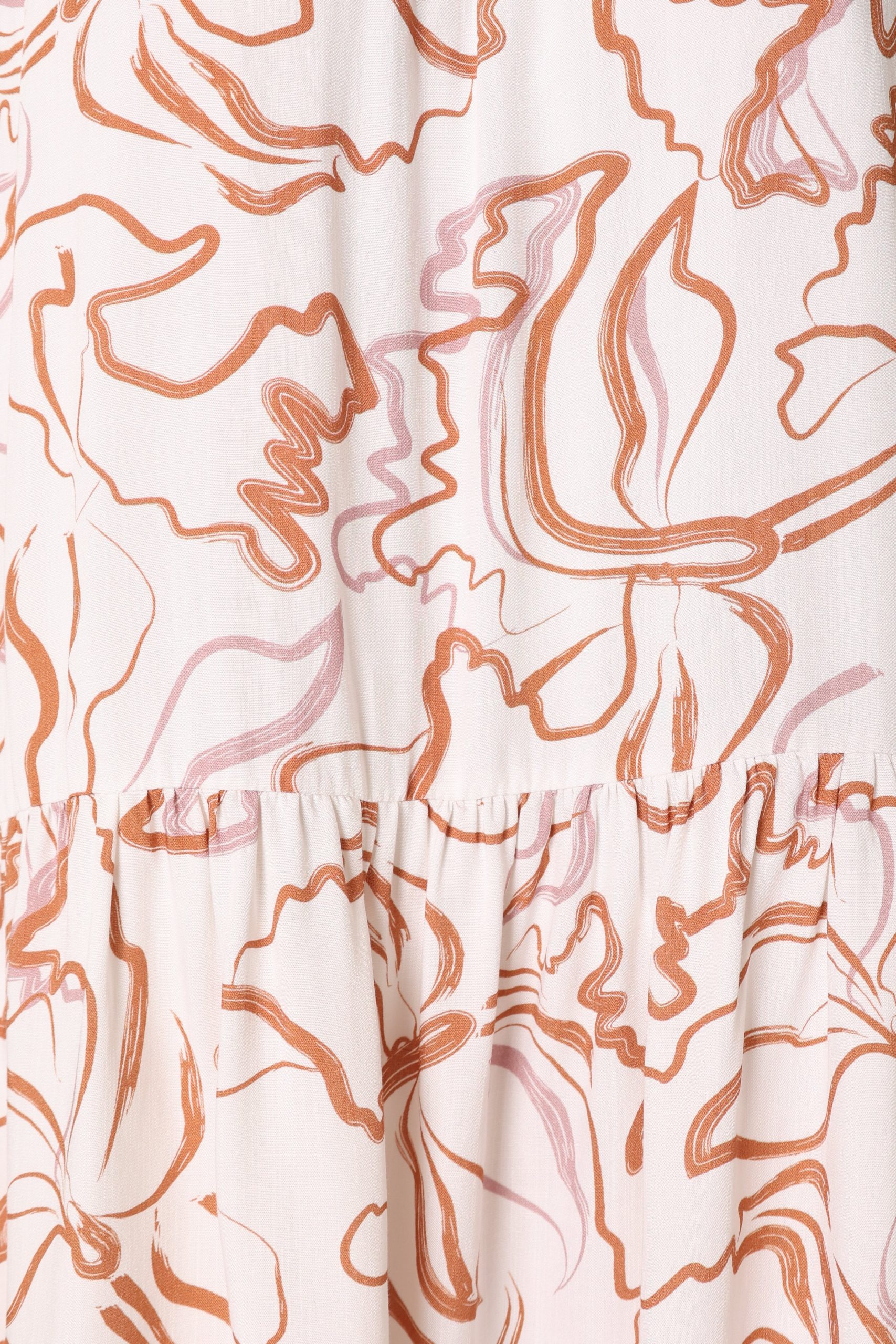 Solaris Mini Dress - Tan White - Image 10