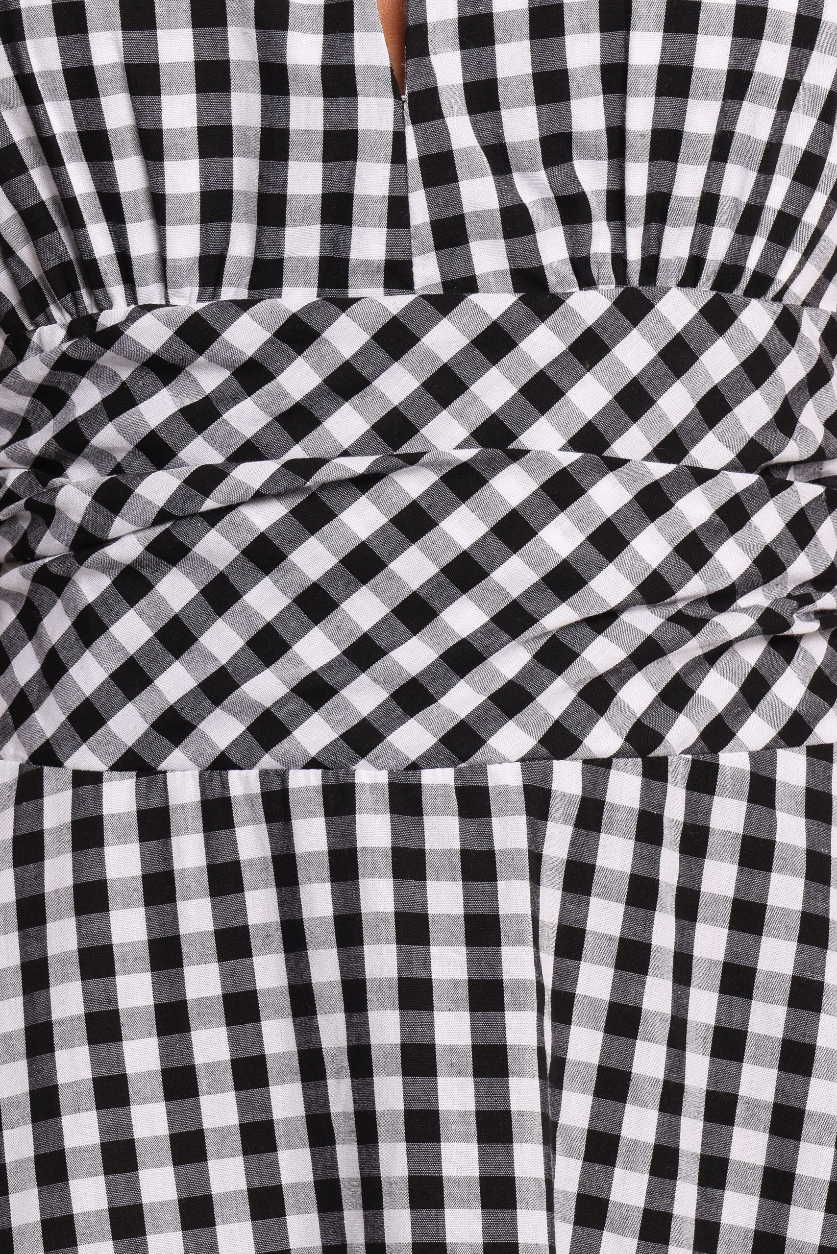 Solene Maxi Halterneck Dress - Black/White - Image 5