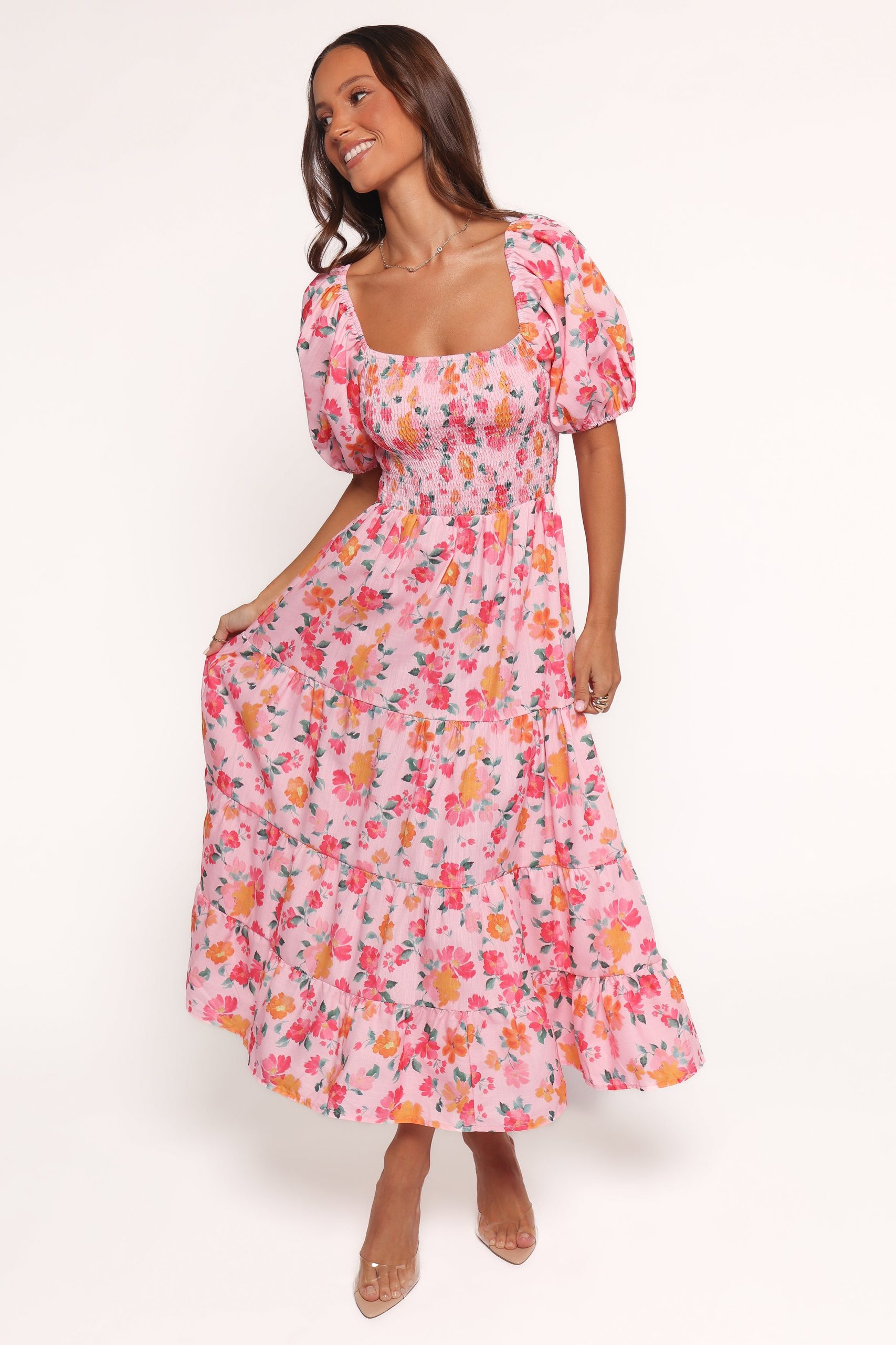 Soliel Midi Dress - Pink Floral - Image 5