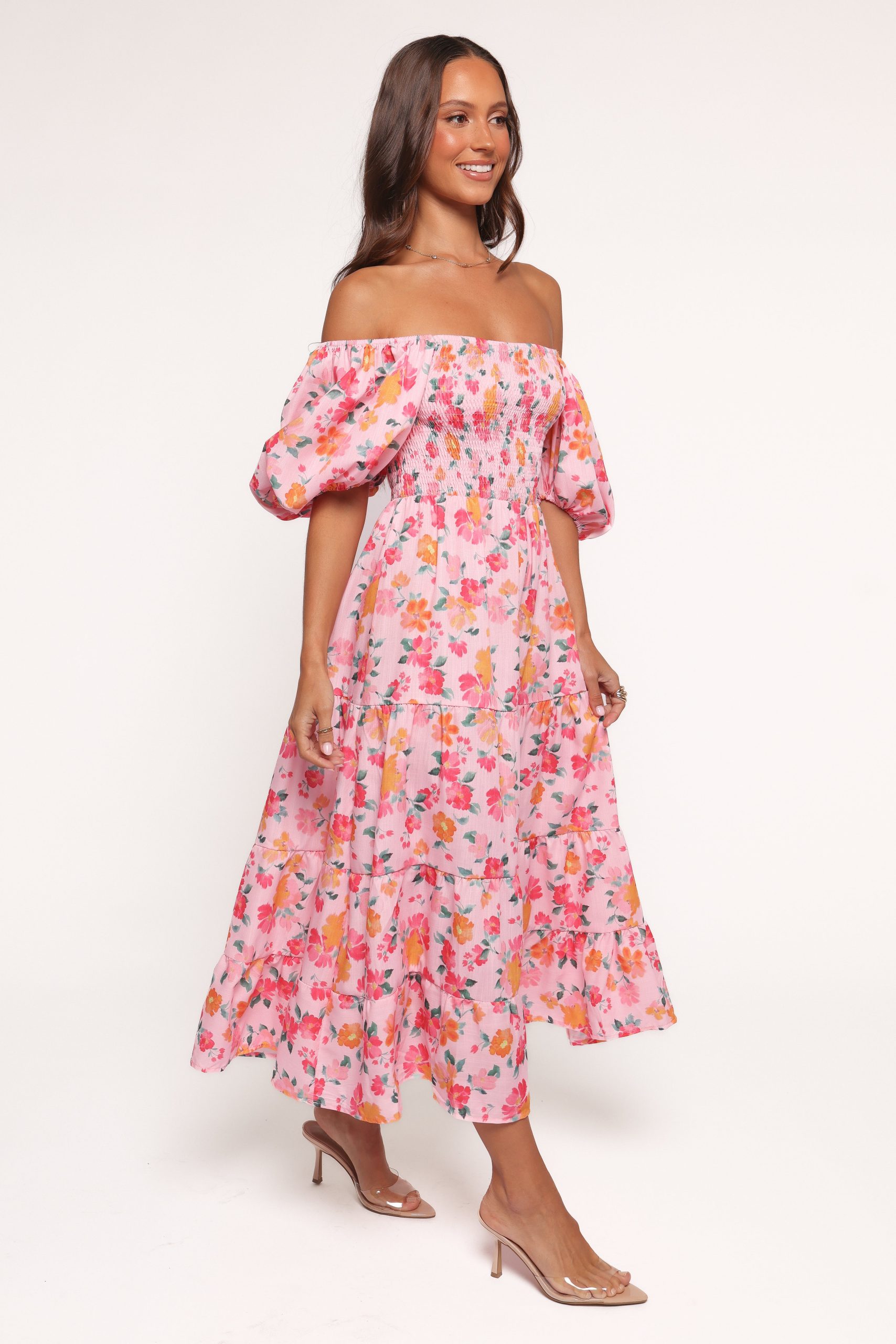 Soliel Midi Dress - Pink Floral - Image 3