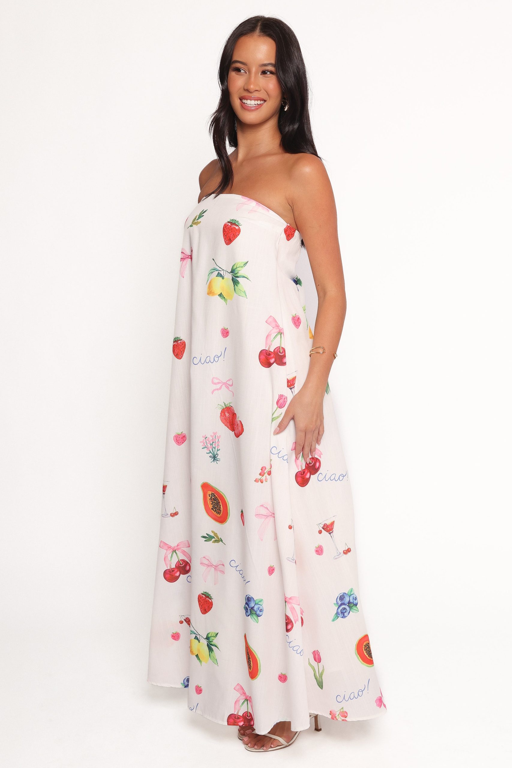 Soph Strapless Maxi Dress - Ciao Bow Print - Image 3