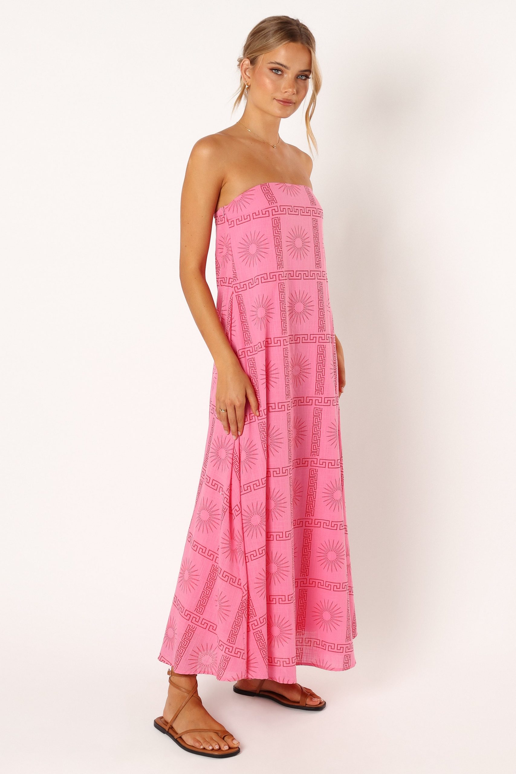 Soph Strapless Maxi Dress - Pink Red - Image 6