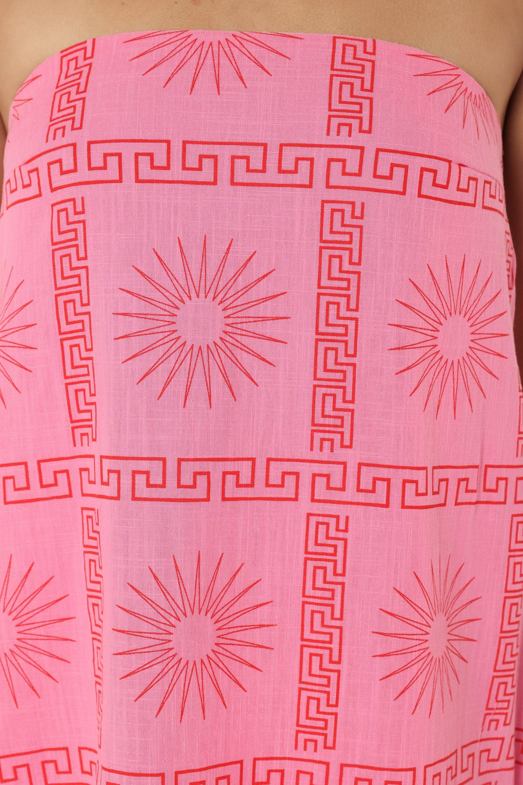 Soph Strapless Maxi Dress - Pink Red - Image 8