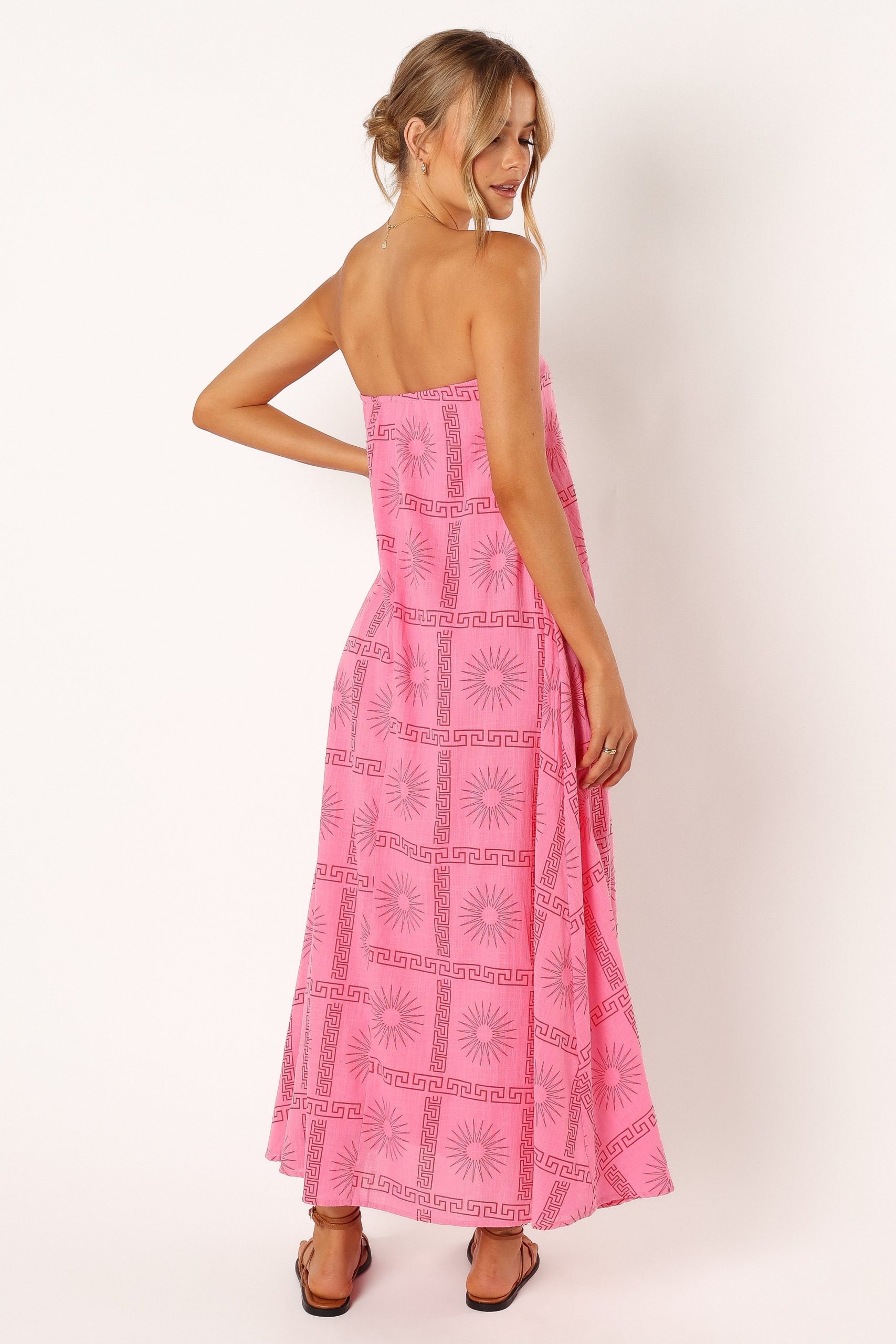 Soph Strapless Maxi Dress - Pink Red - Image 4