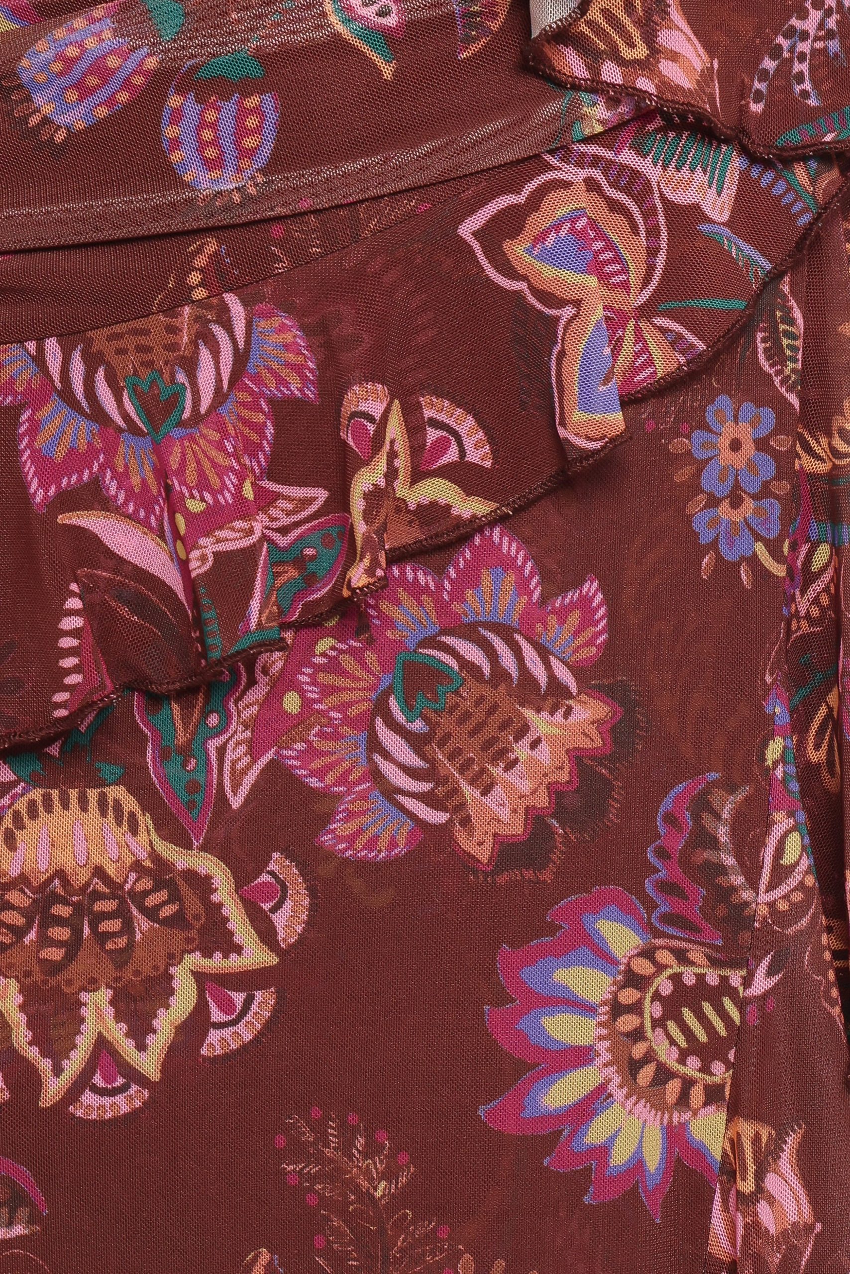 Sorbet Midi Dress - Brown Floral - Image 6