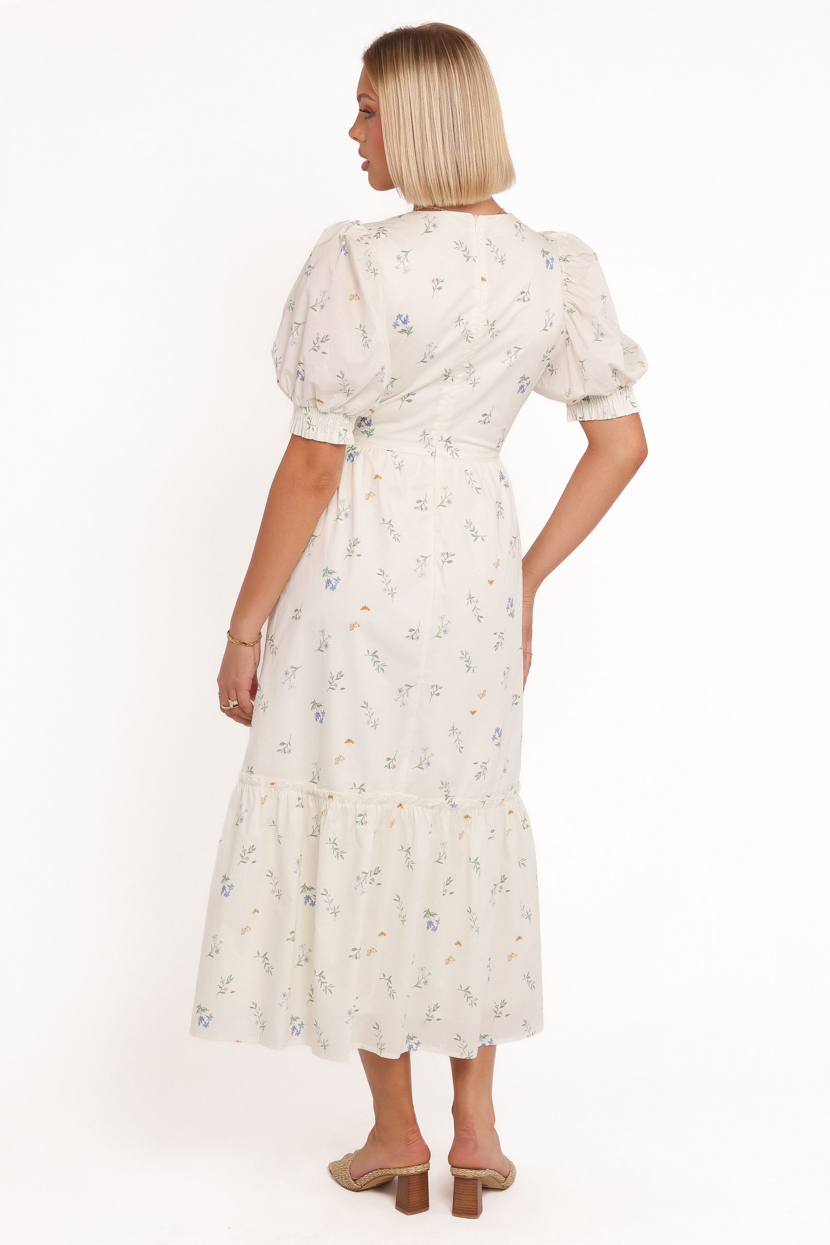 Steele Puff Sleeve Midi Dress - Floral - Image 4