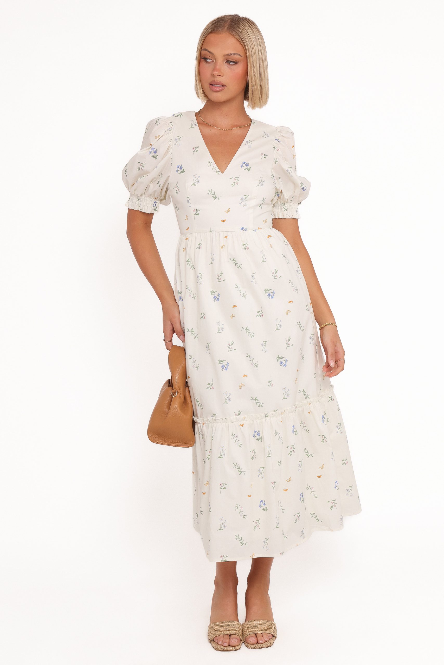Steele Puff Sleeve Midi Dress - Floral - Image 6