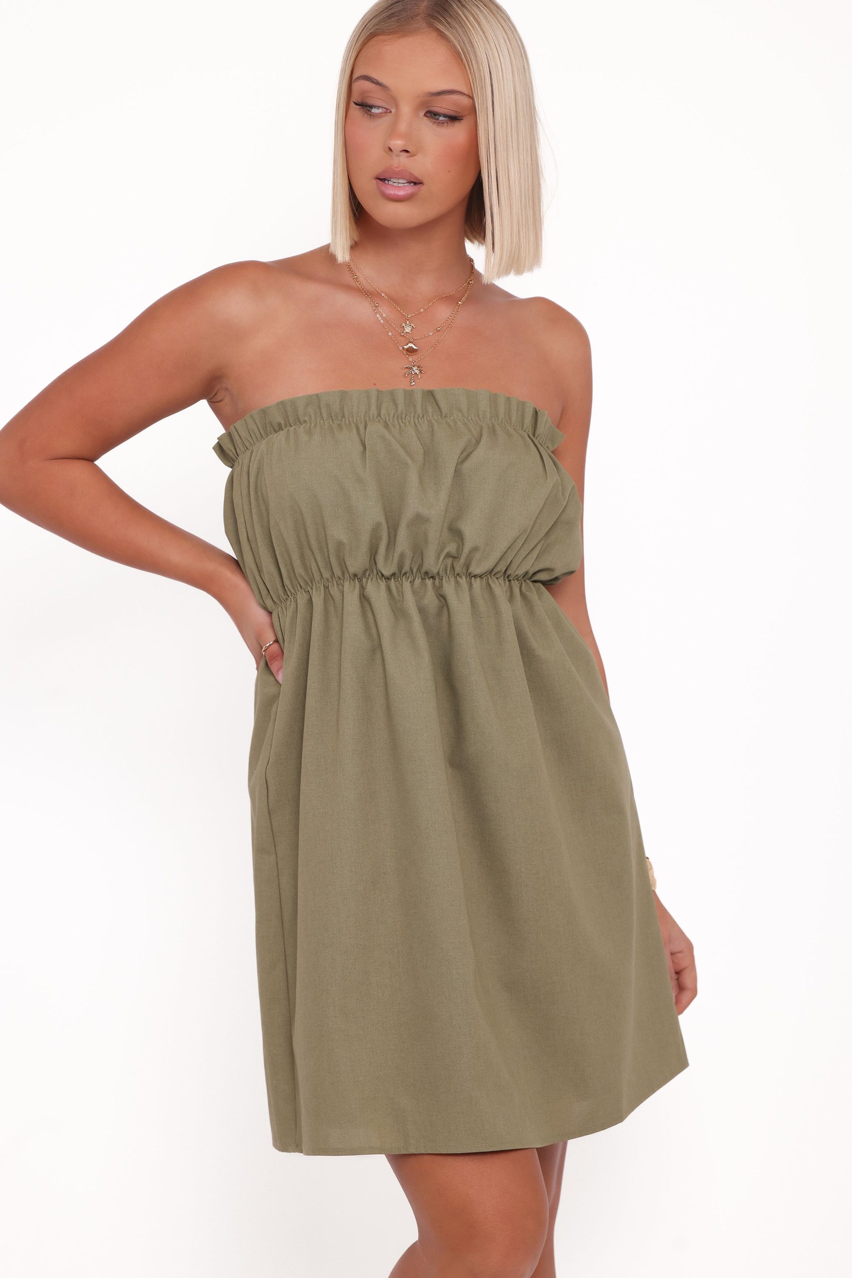 Stratton Mini Dress - Leaf Green - Image 2