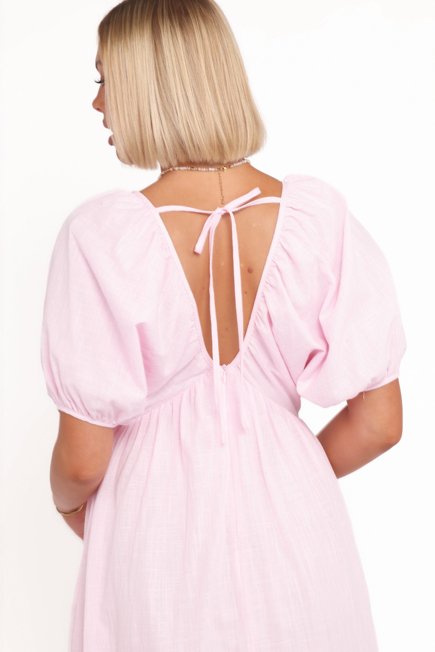 Sullivan Puff Sleeve Maxi Dress - Pink - Image 3