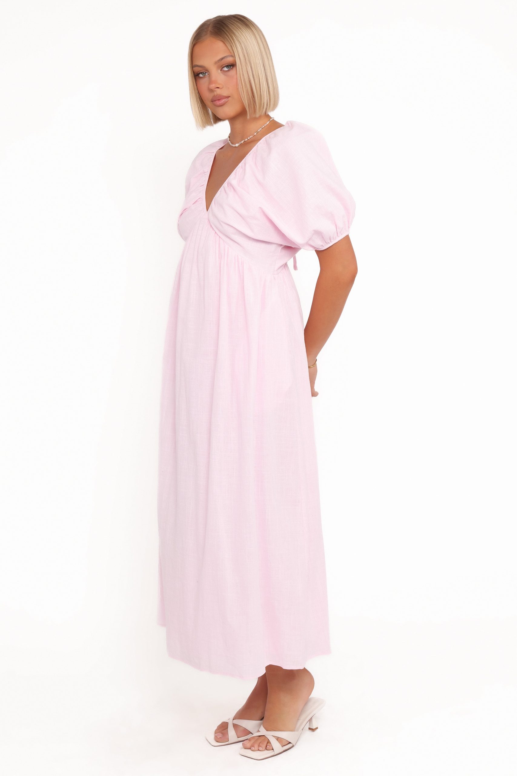 Sullivan Puff Sleeve Maxi Dress - Pink - Image 5