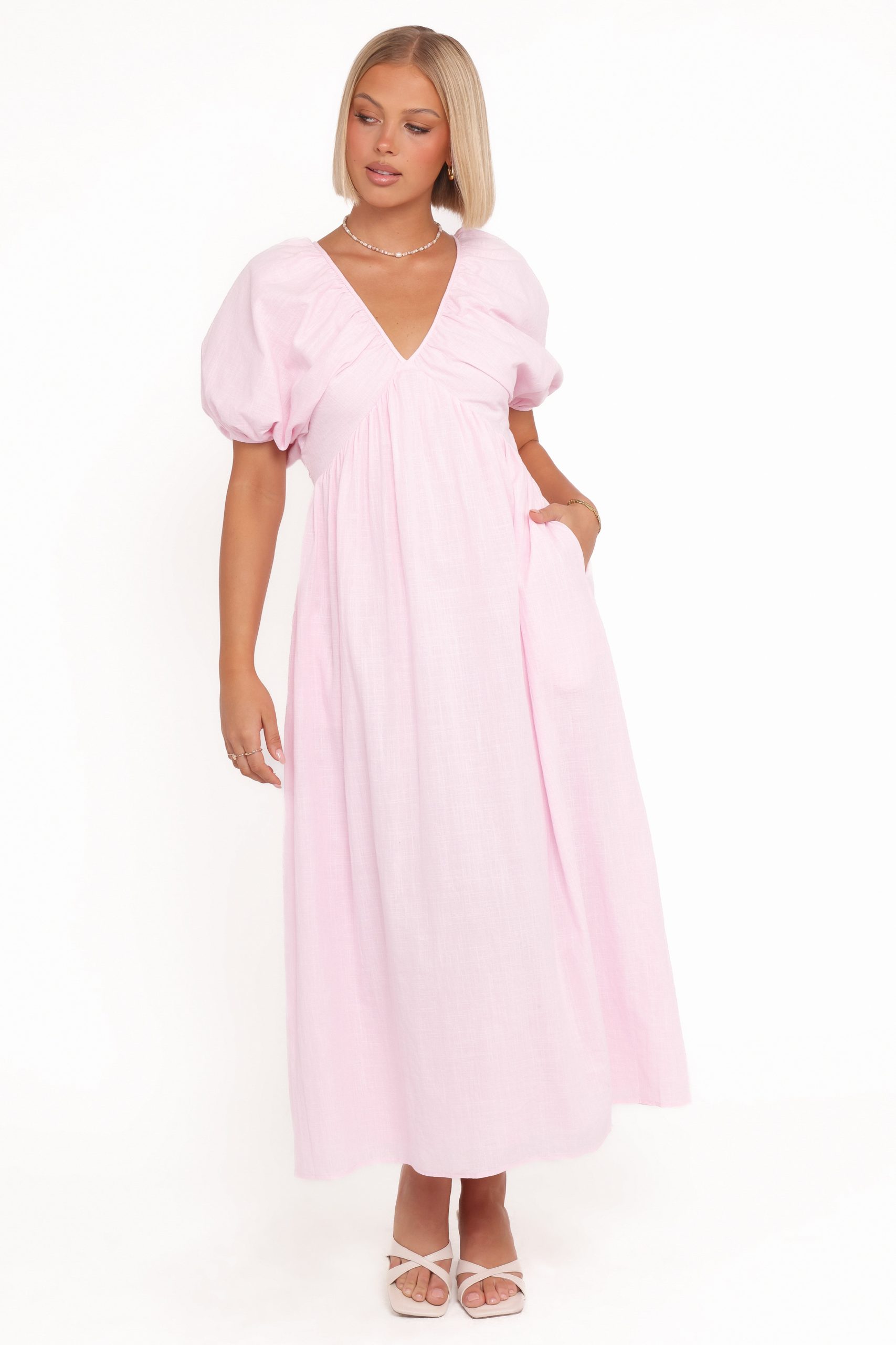 Sullivan Puff Sleeve Maxi Dress - Pink - Image 2