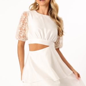 Tabitha Cut Out Mini Dress - Cream