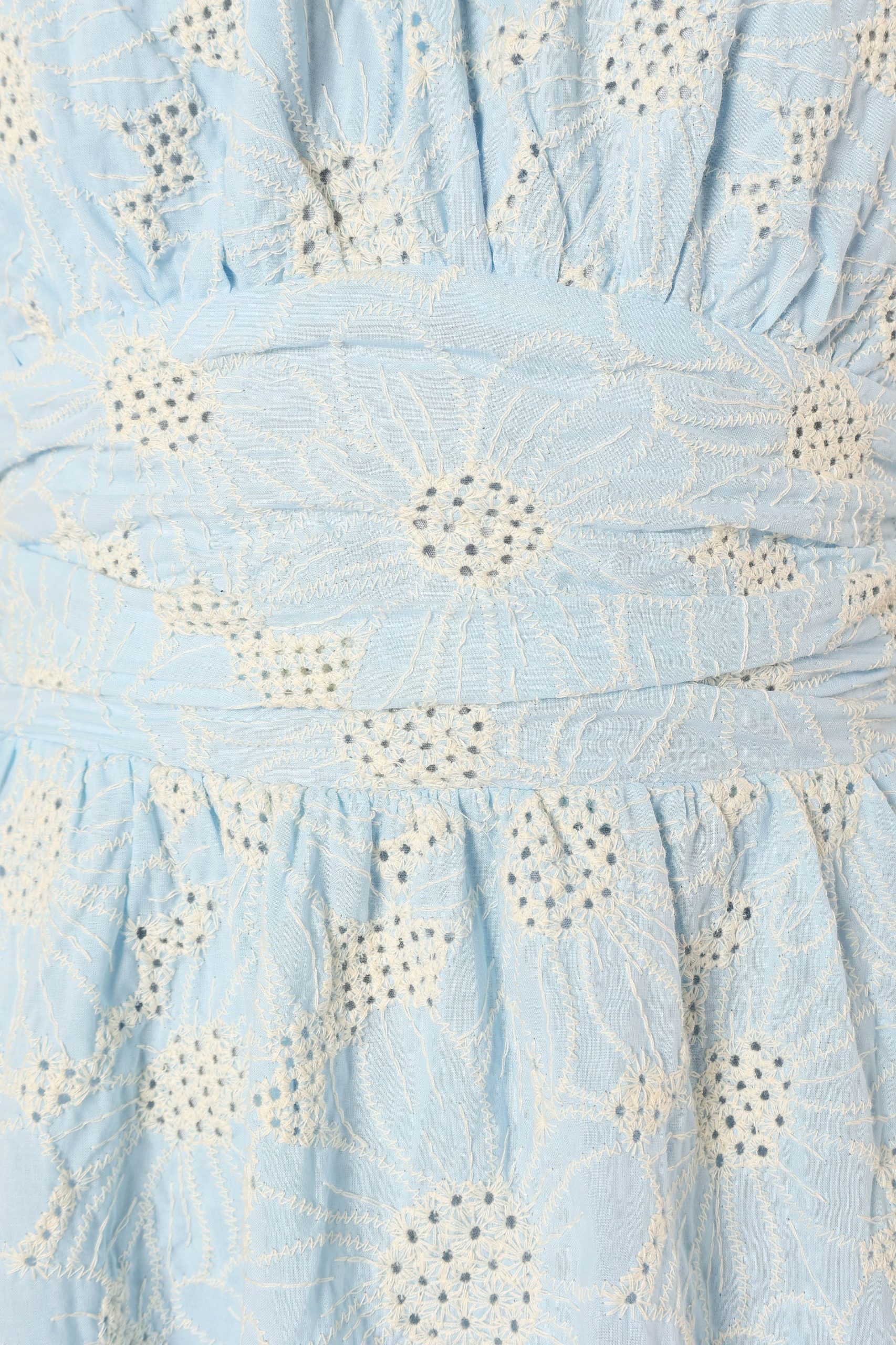 Taila Halterneck Midi Dress - Blue Floral - Image 9