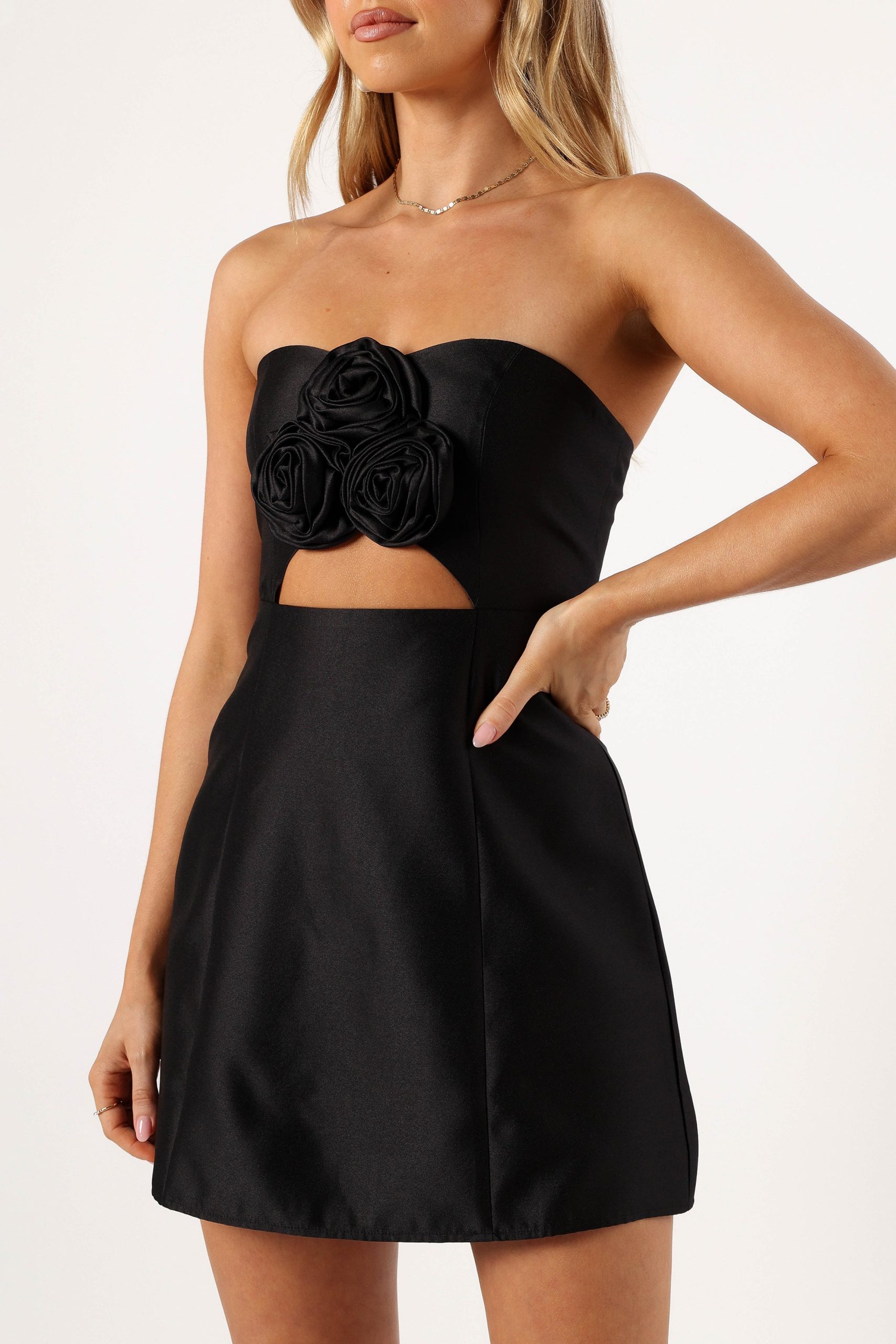 Te Amo Strapless Mini Dress - Black - Image 7