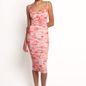 Tempest Midi Dress - Pink Floral