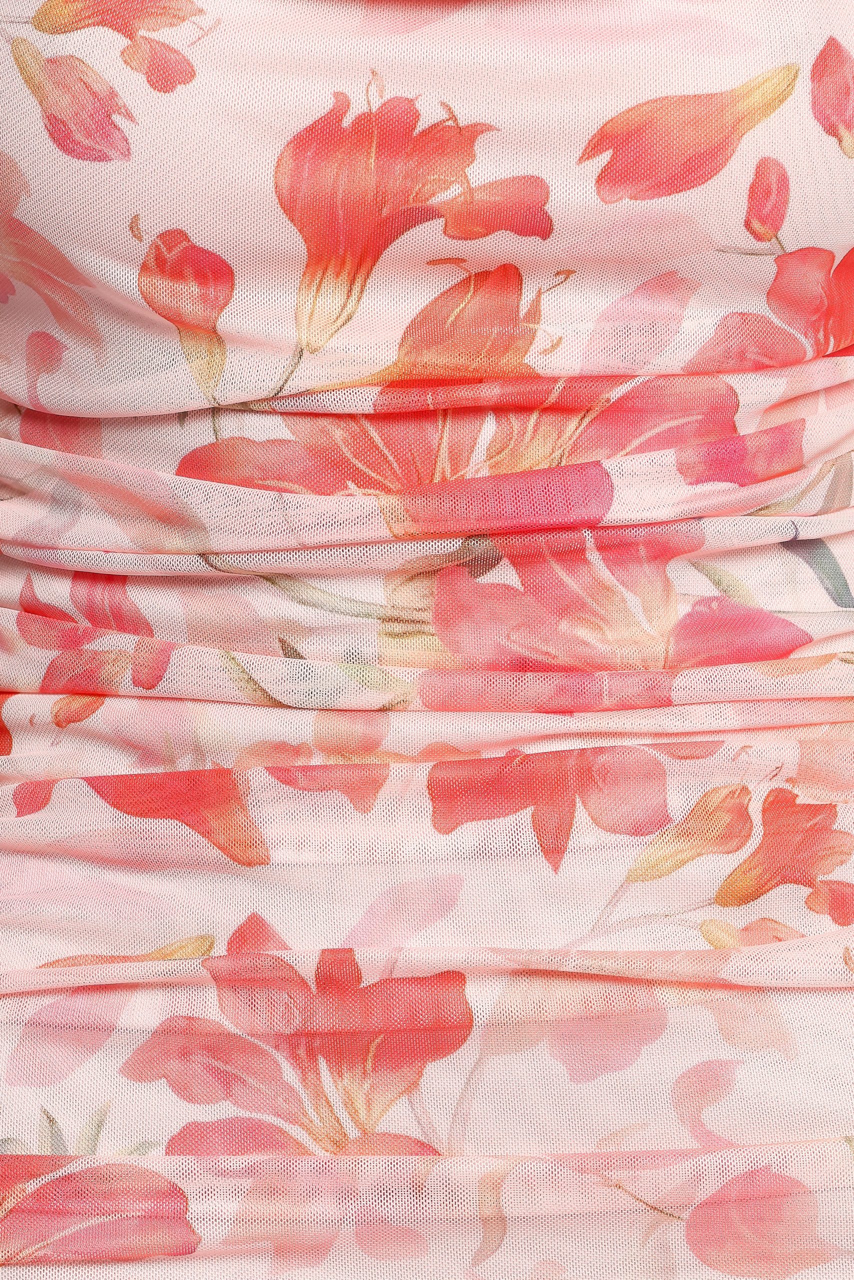 Tempest Midi Dress - Pink Floral - Image 5