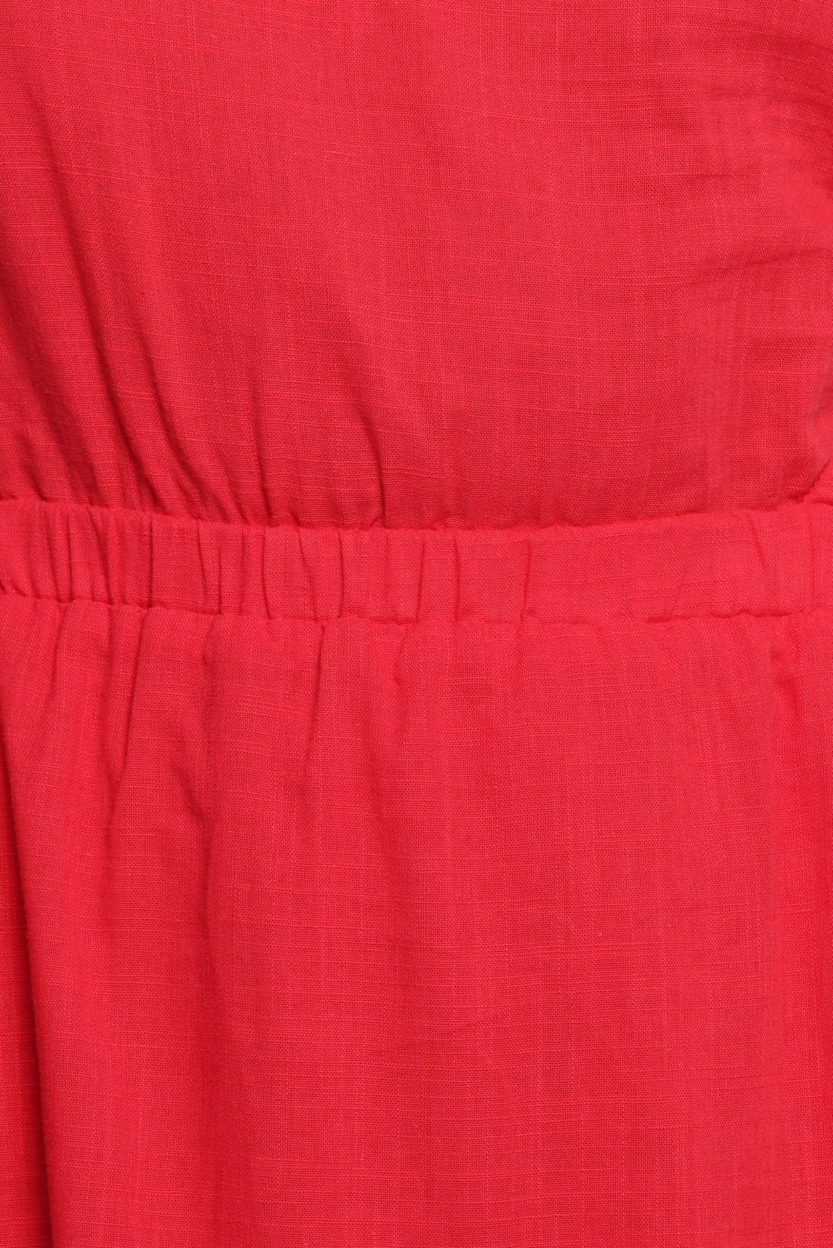 Teresa One Shoulder Midi Dress - Red - Image 6