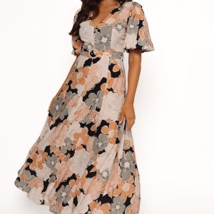 Tiarni Maxi Dress - Black Floral