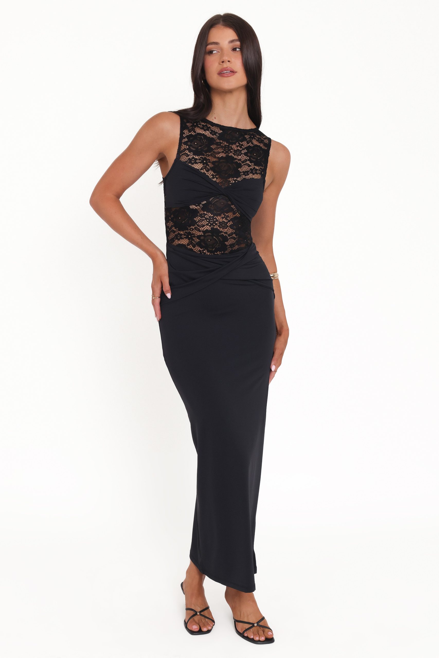 Tinashe Lace Midi Dress - Black - Image 2